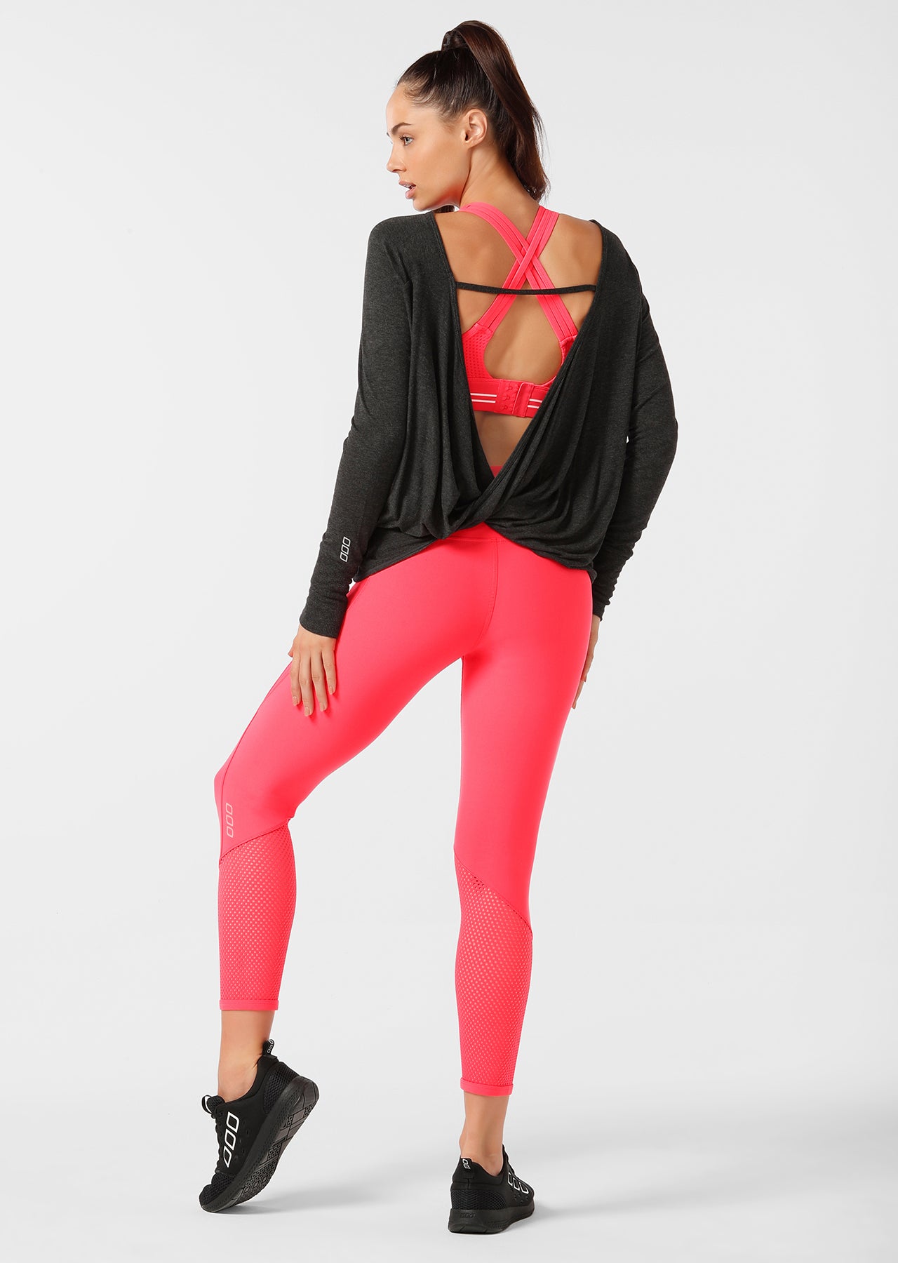 Lorna Jane Post Workout L/Slv Top - Char Marl