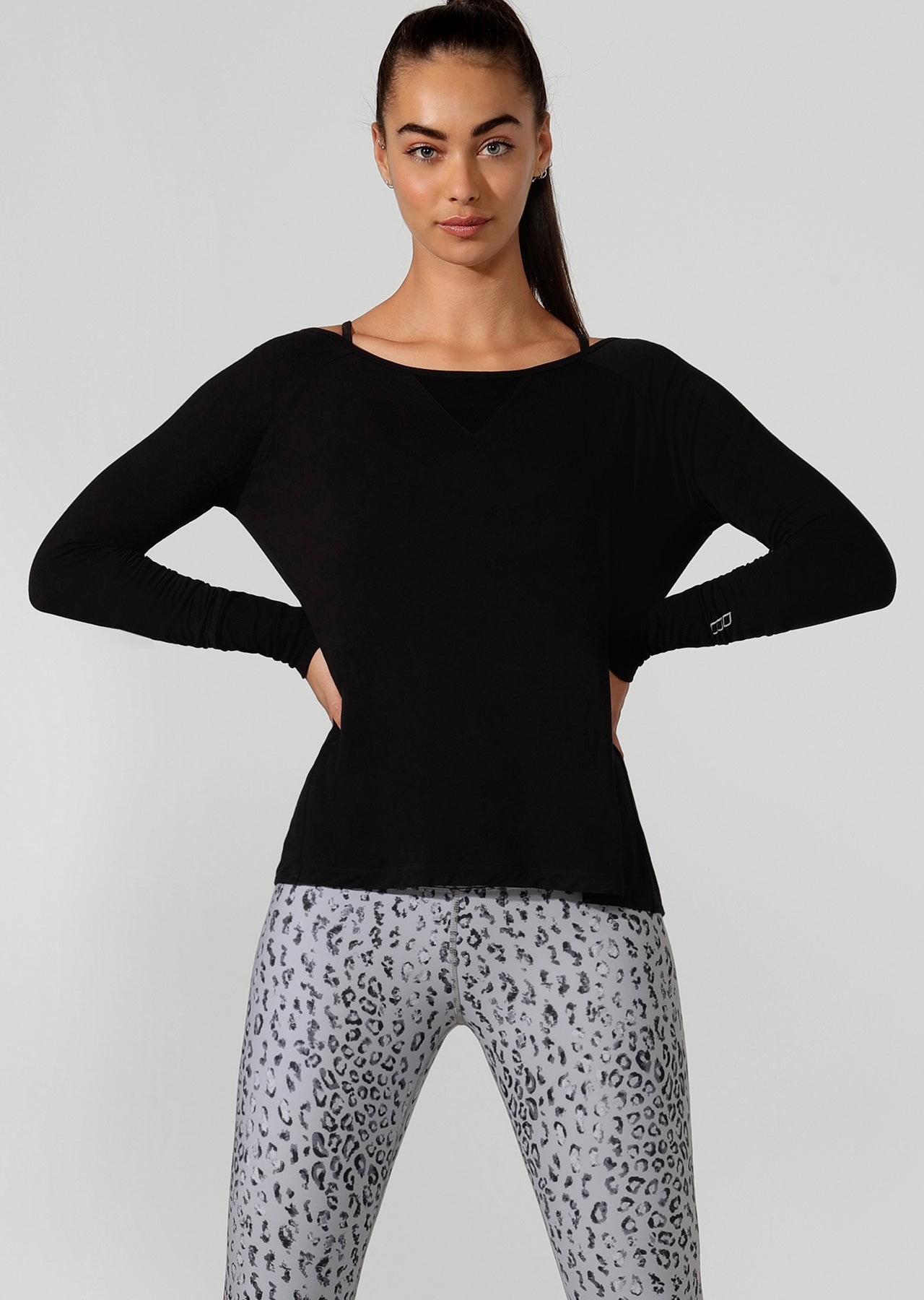 Lorna Jane Post Yoga Twist Long - Black
