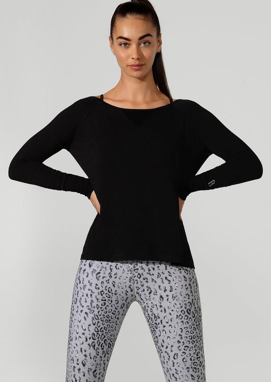 Lorna Jane Post Yoga Twist Long - Black