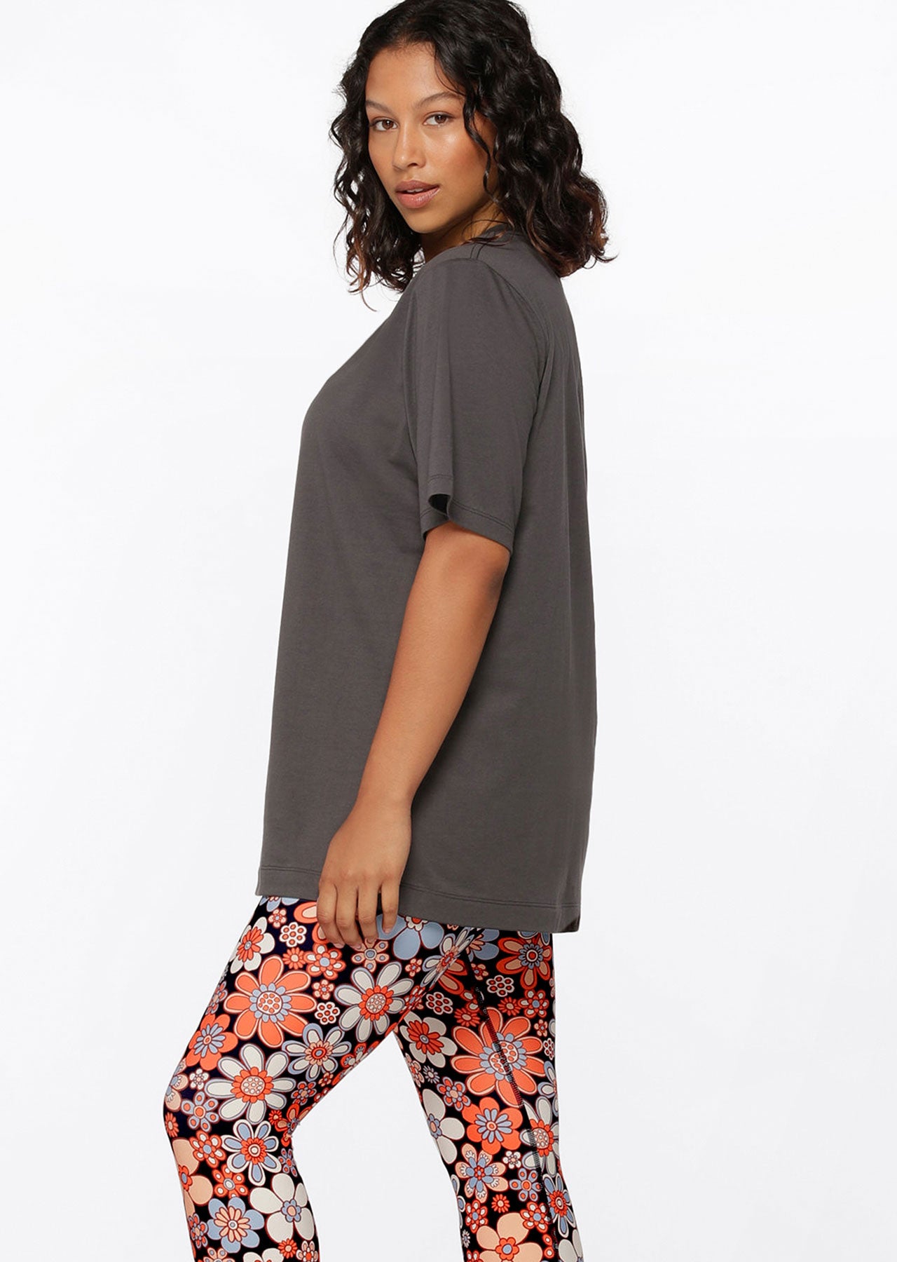 Lorna Jane Power Fit Transdry Relaxed Tee - Titanium