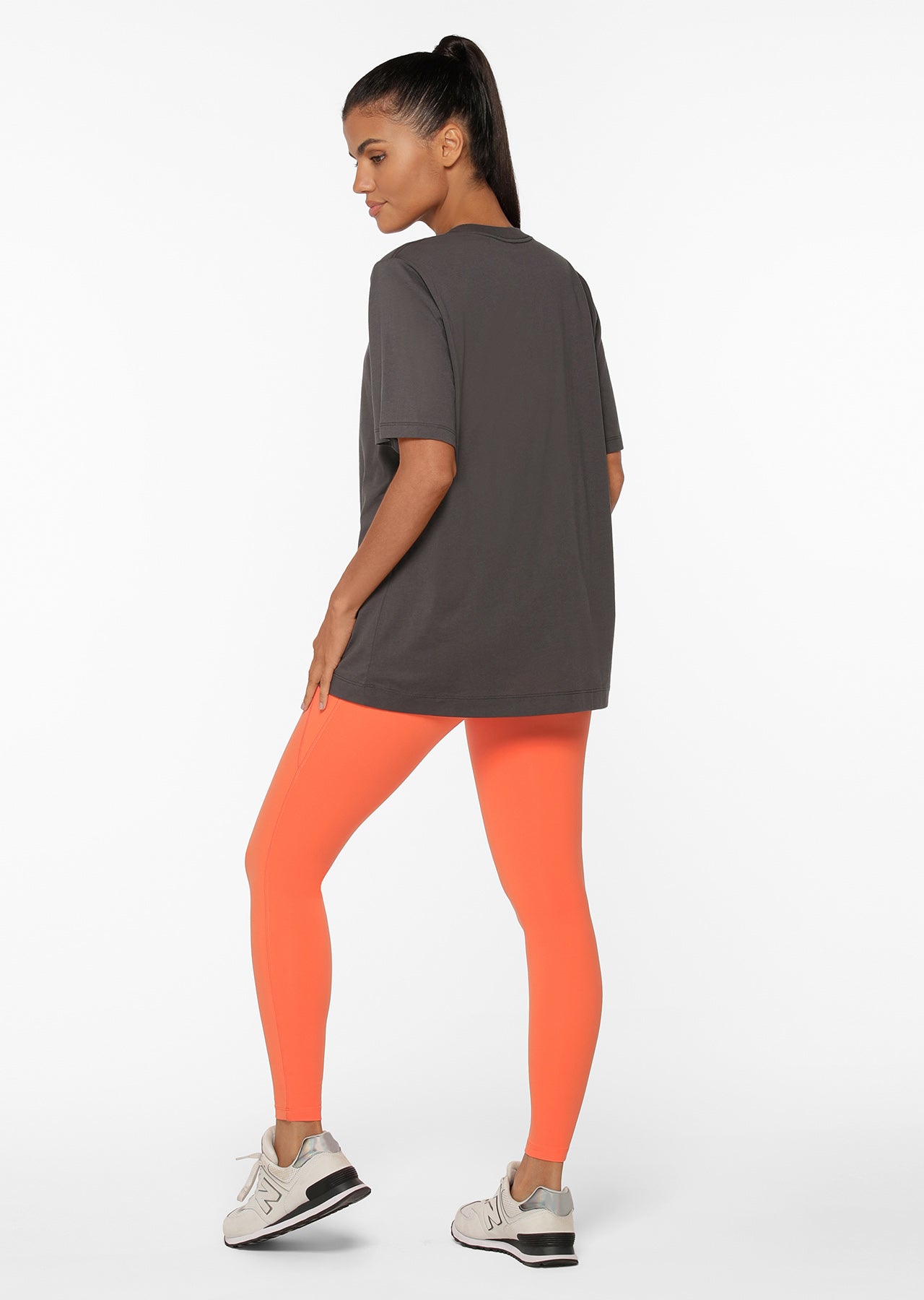 Lorna Jane Power Fit Transdry Relaxed Tee - Titanium