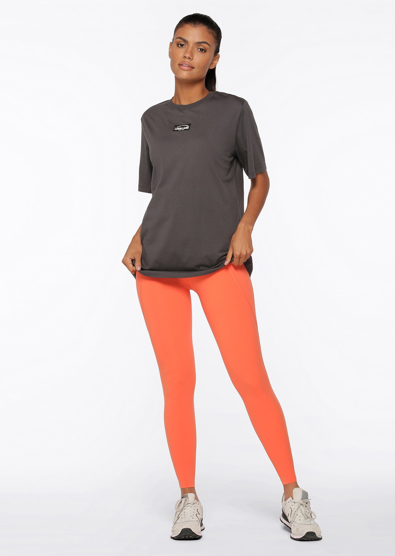 Lorna Jane Power Fit Transdry Relaxed Tee - Titanium