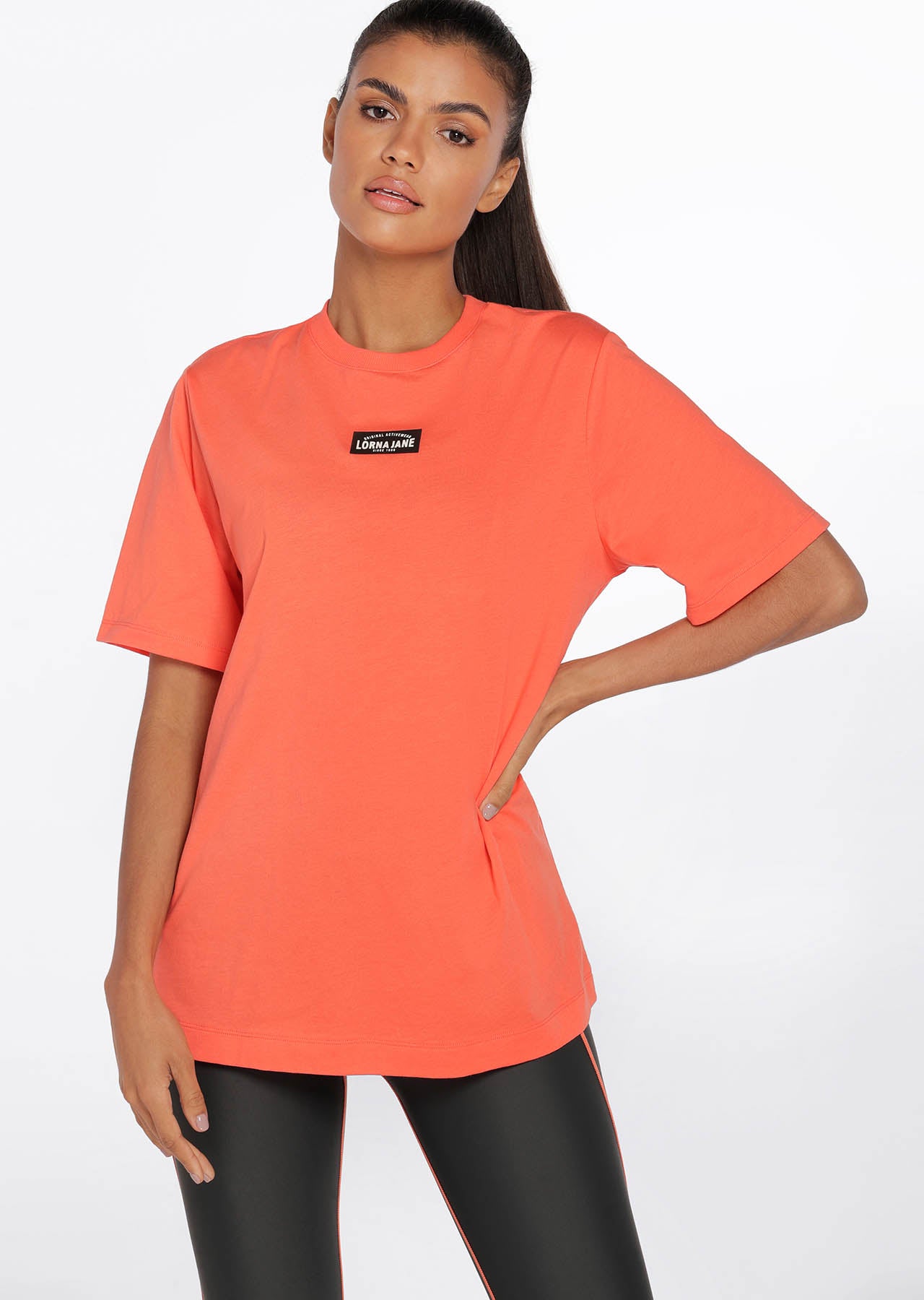 Lorna Jane Power Fit Transdry Relaxed Tee - Satsuma