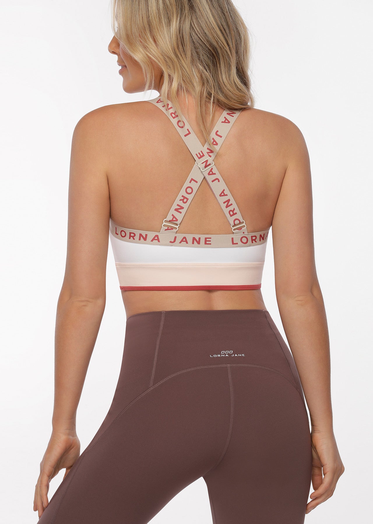 Lorna Jane Power Play Sports Bra - White Multi