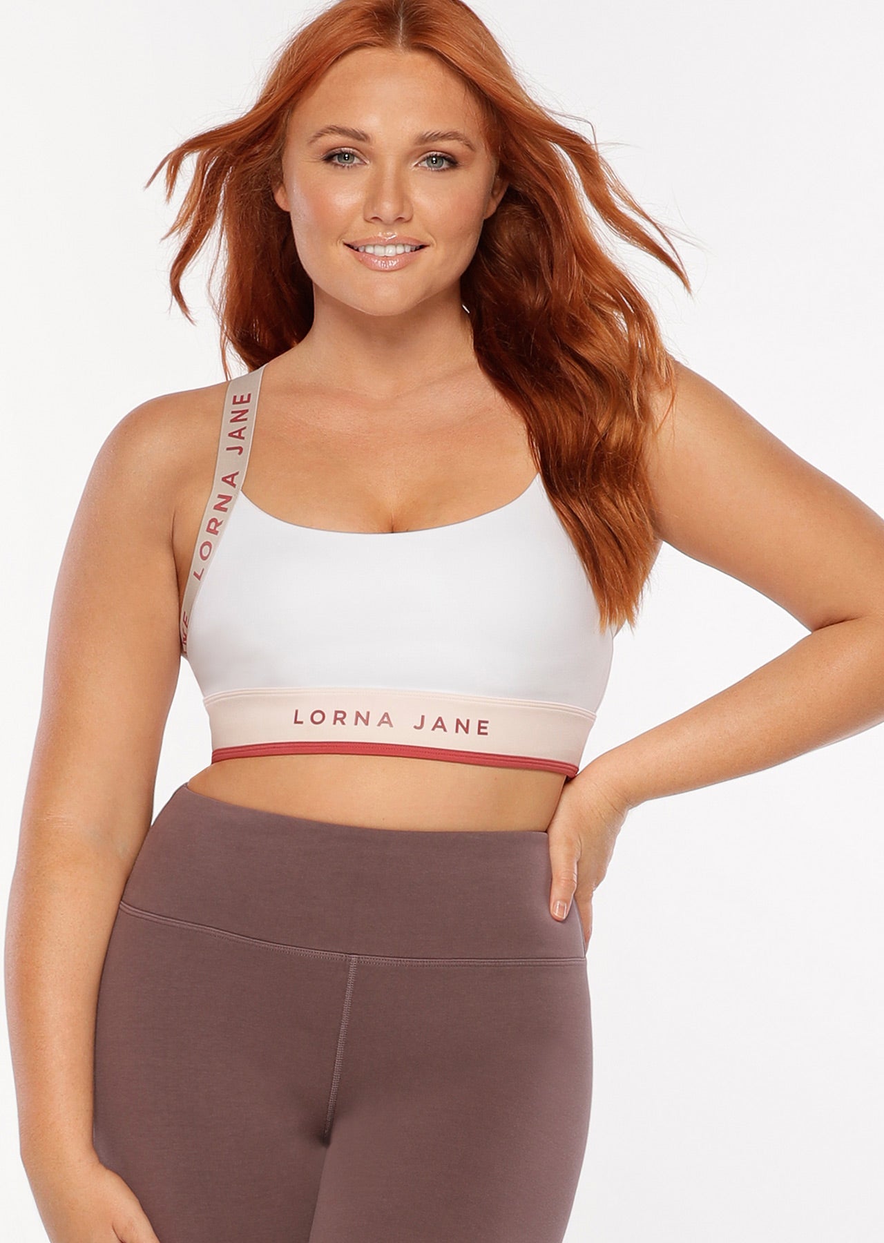 Lorna Jane Power Play Sports Bra - White Multi