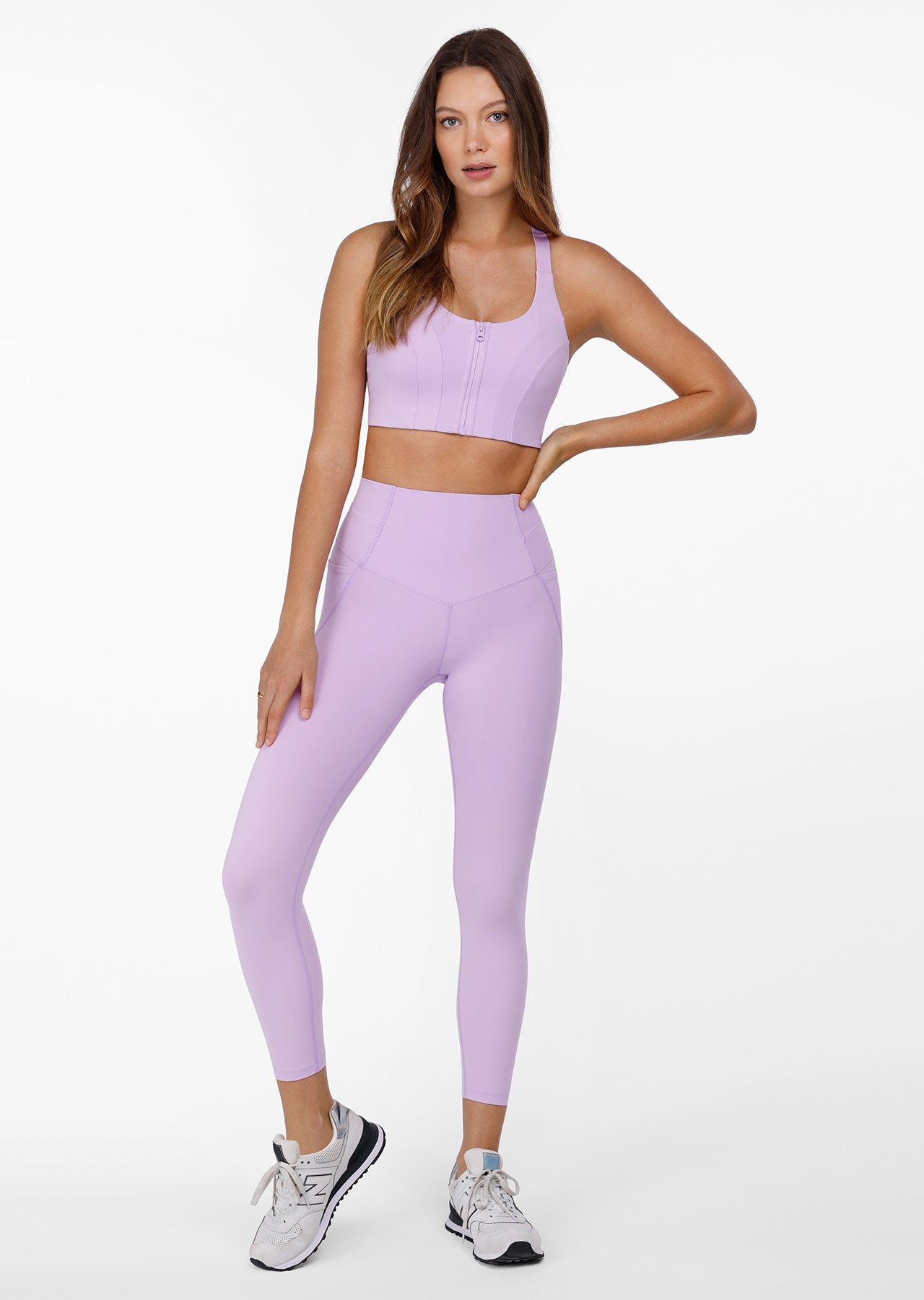 Lorna Jane Power Sculpt Recycled Ankle Biter Leggings - Dusty Lilac