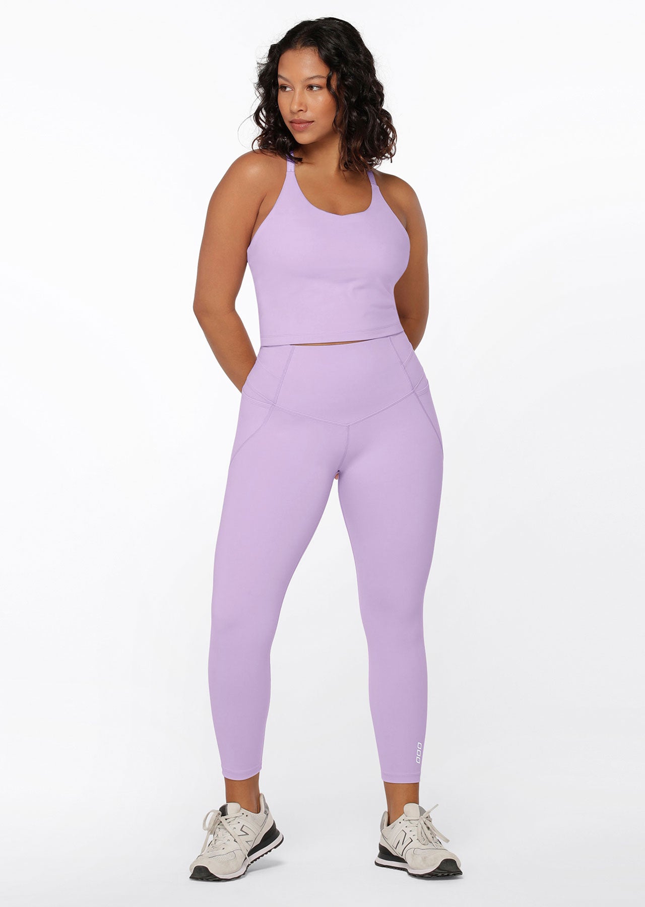 Lorna Jane Power Sculpt Recycled Ankle Biter Leggings - Dusty Lilac