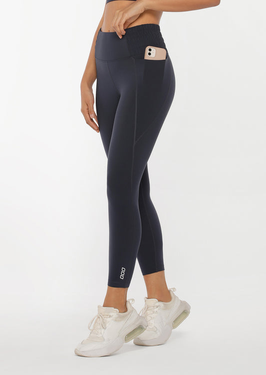 Lorna Jane Power Up Phone Pocket Ankle Biter Leggings - Platinum Navy