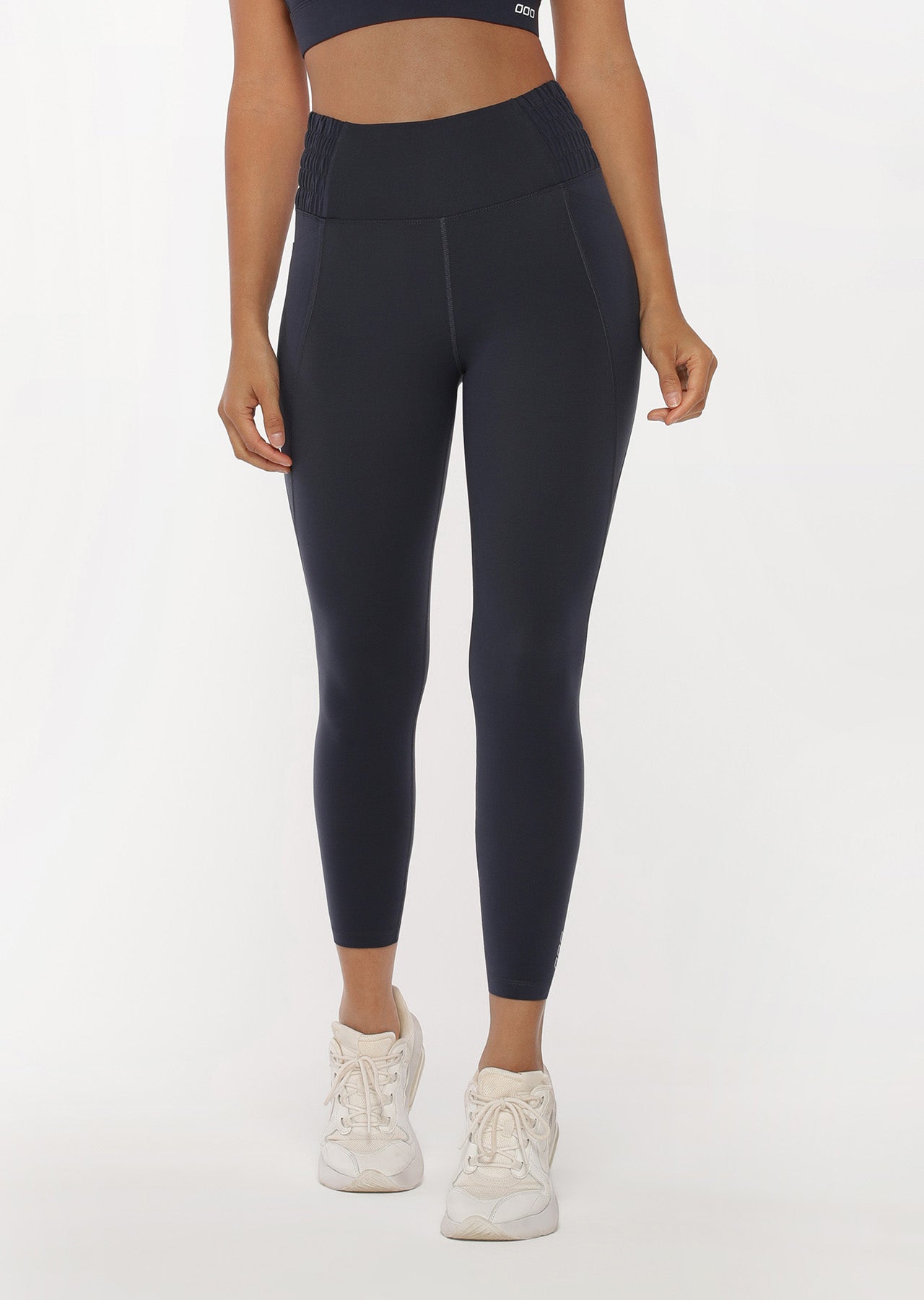 Lorna Jane Power Up Phone Pocket Ankle Biter Leggings - Platinum Navy
