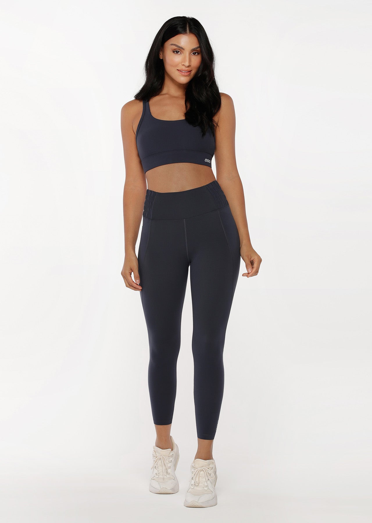 Lorna Jane Power Up Phone Pocket Ankle Biter Leggings - Platinum Navy