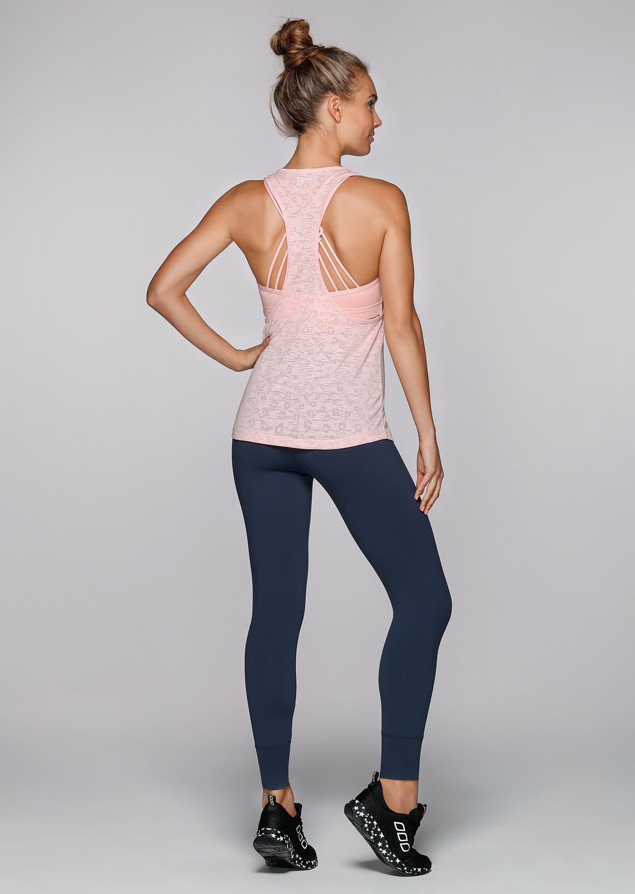 Lorna Jane Pretty Leopard Burnout Tank - Whisper Pink