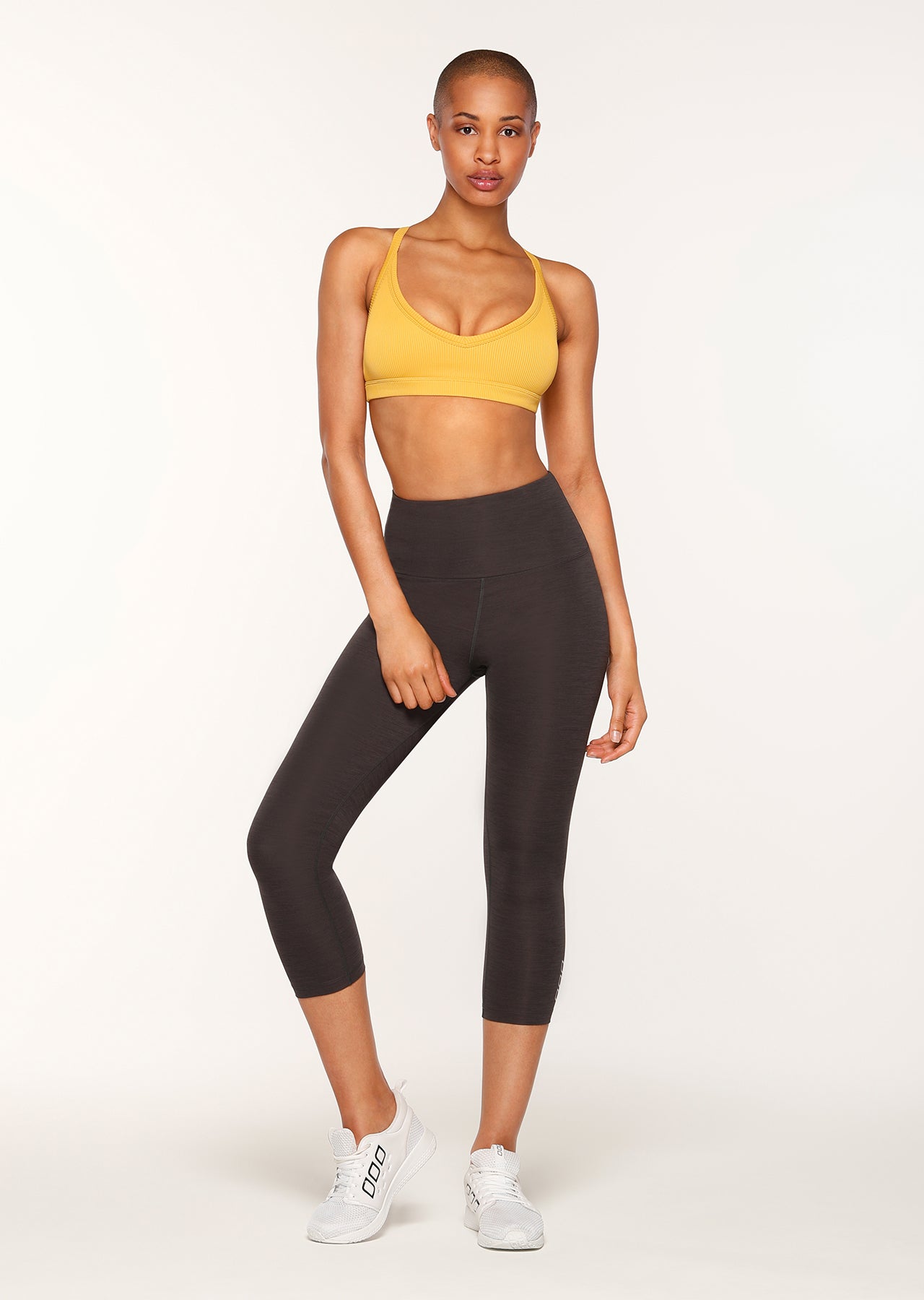 Lorna Jane Quick Dry Support 7/8 Tight - Black Marl