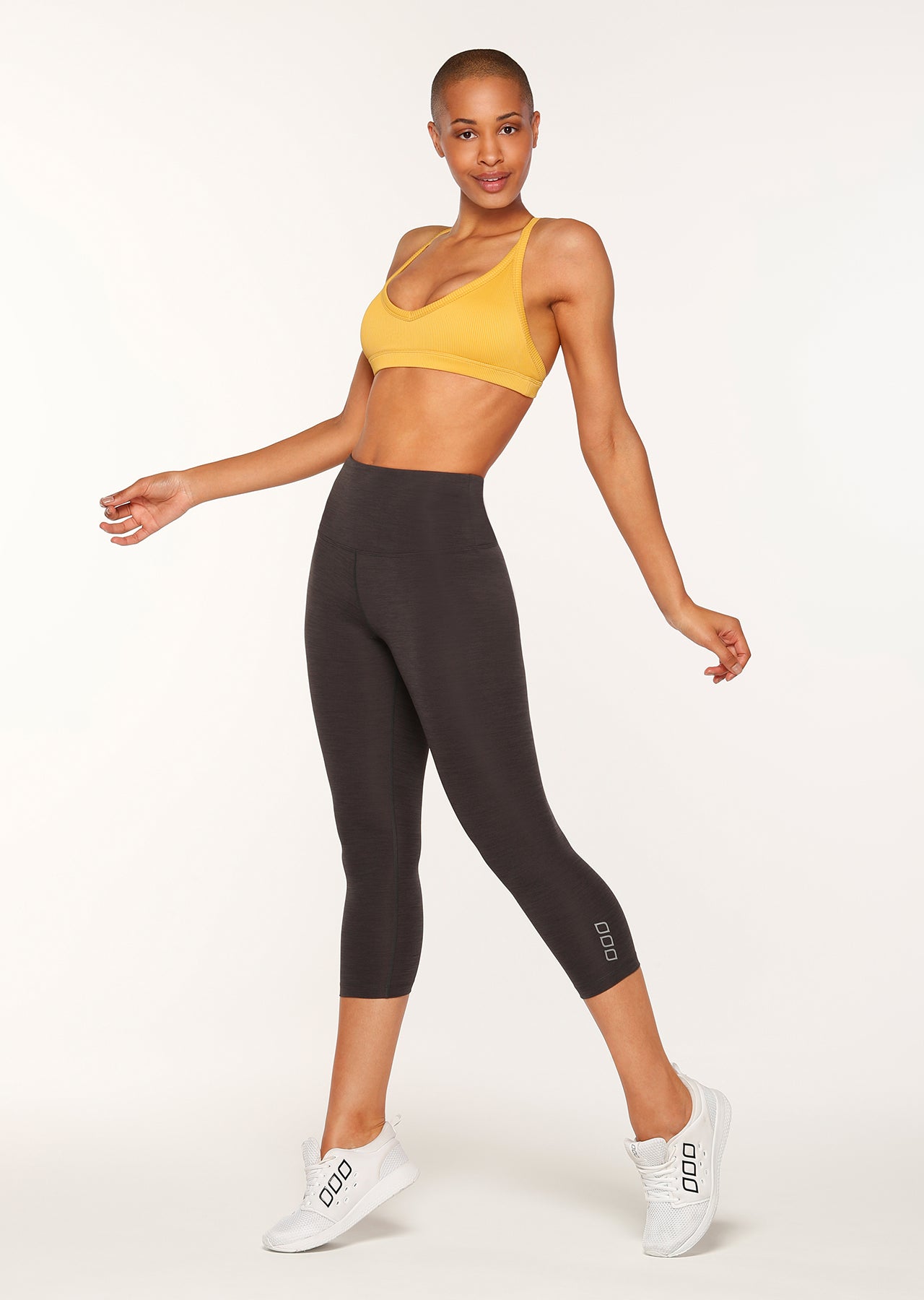 Lorna Jane Quick Dry Support 7/8 Tight - Black Marl