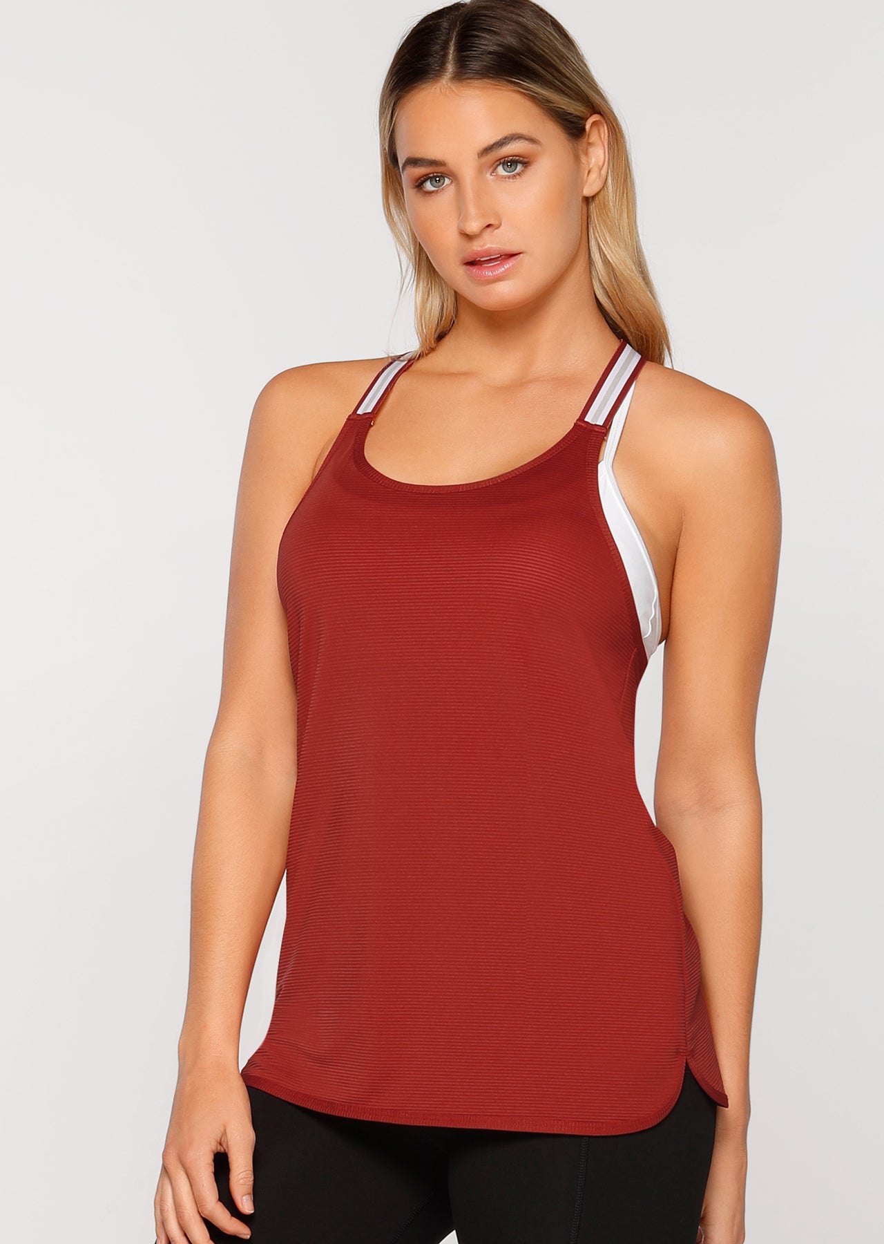 Lorna Jane Quick Pace Active Tank - Dark Copper