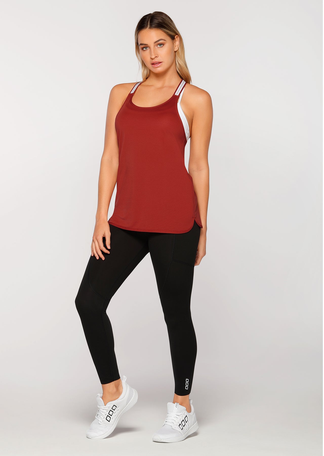 Lorna Jane Quick Pace Active Tank - Dark Copper