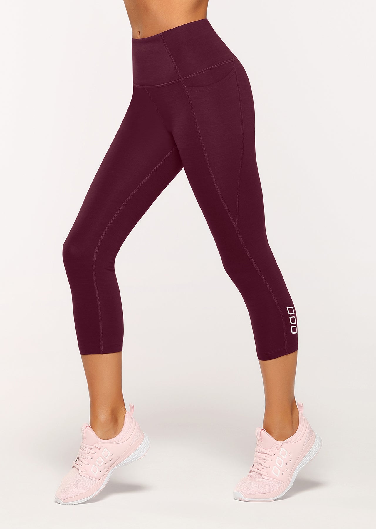 Lorna Jane Quicker Dry Core 7/8 Tight - Deep Mulberry Marl