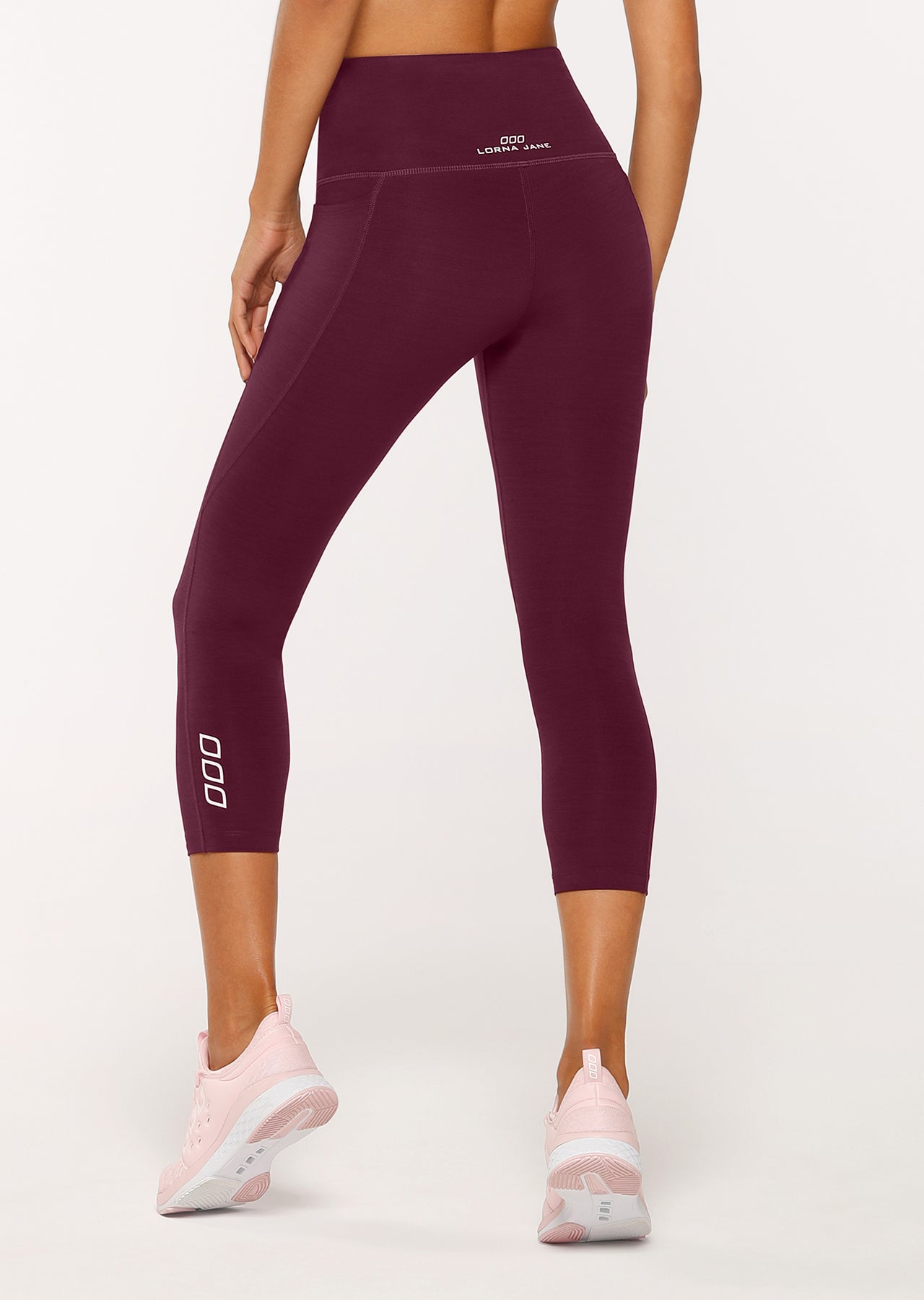 Lorna Jane Quicker Dry Core 7/8 Tight - Deep Mulberry Marl
