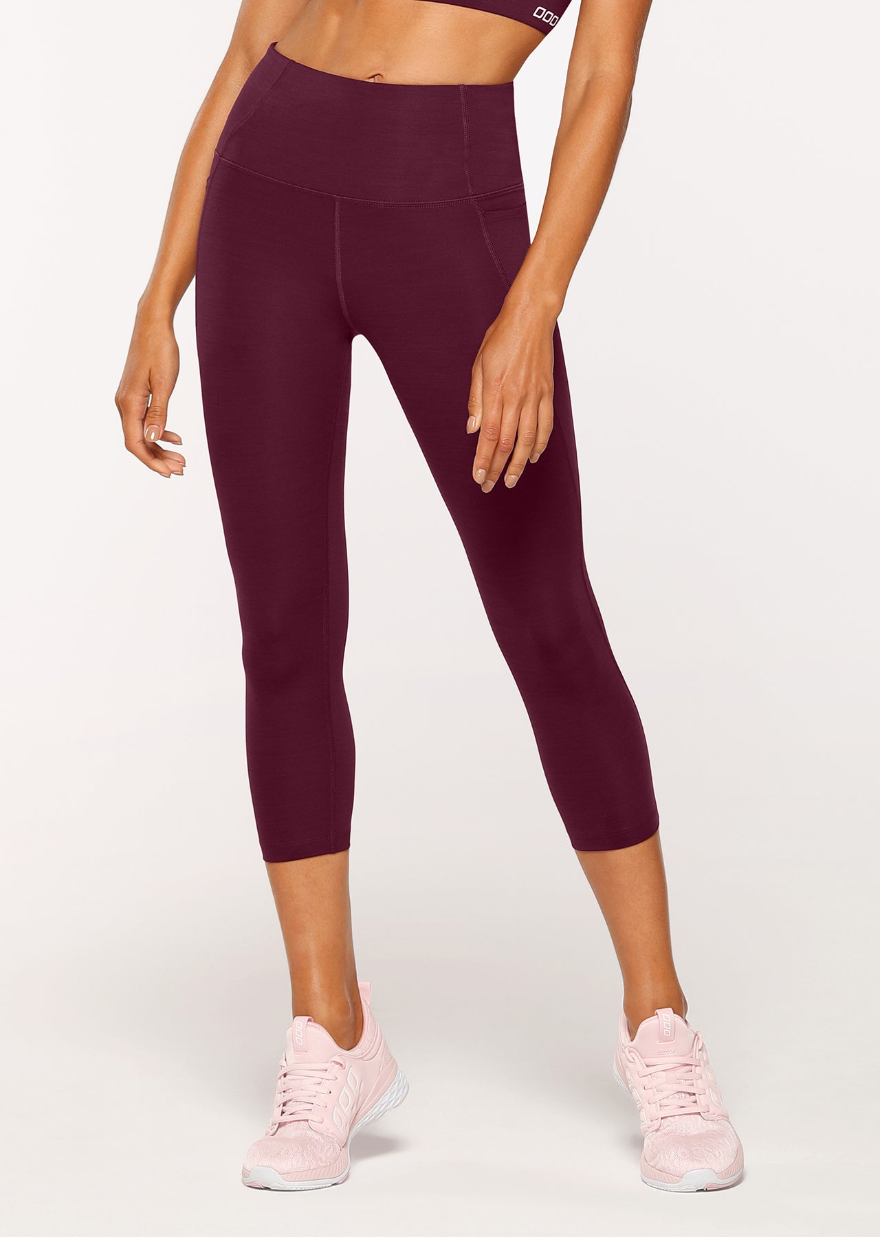 Lorna Jane Quicker Dry Core 7/8 Tight - Deep Mulberry Marl