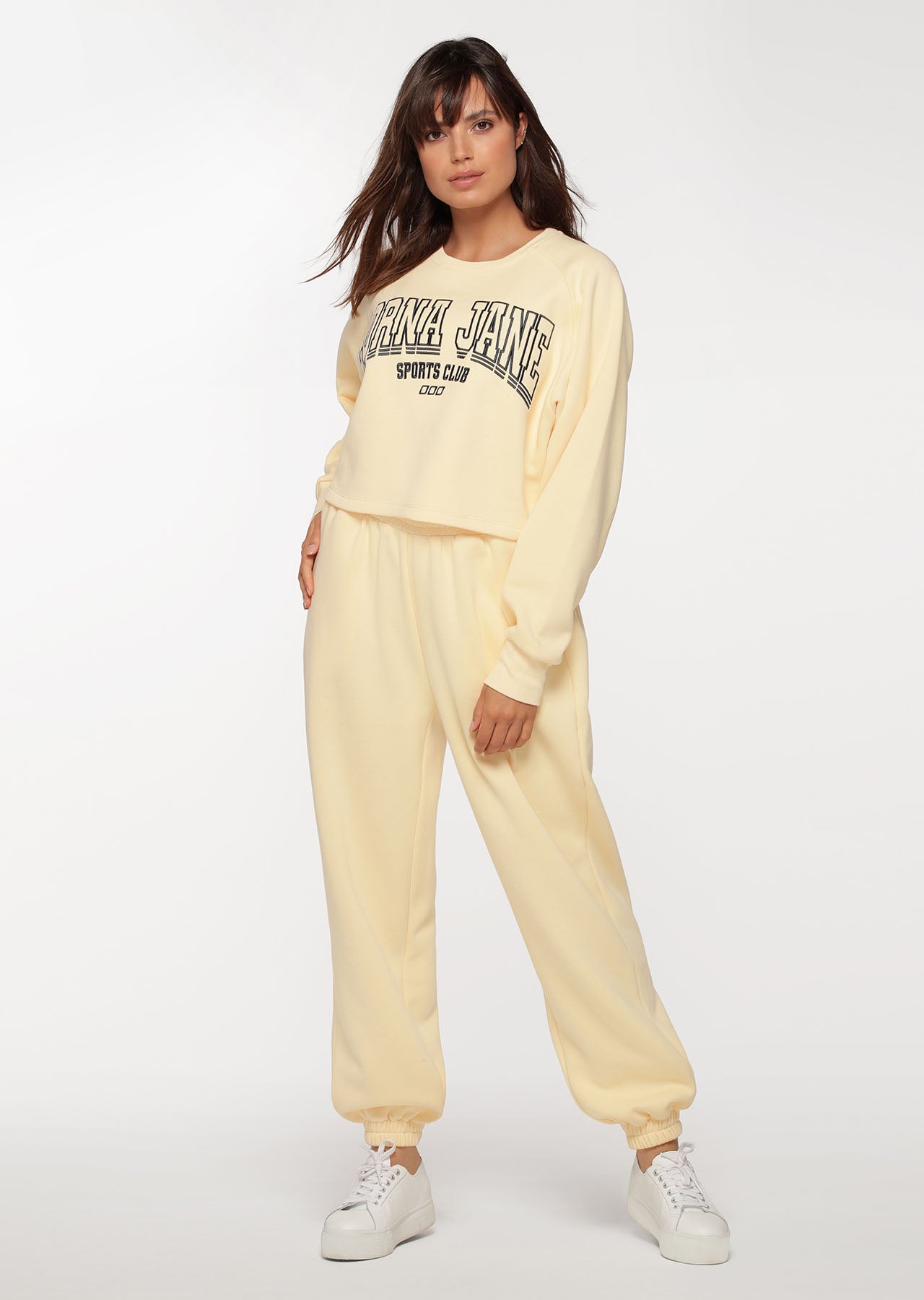 Lorna Jane R & R Varsity Track Pants - Buttermilk