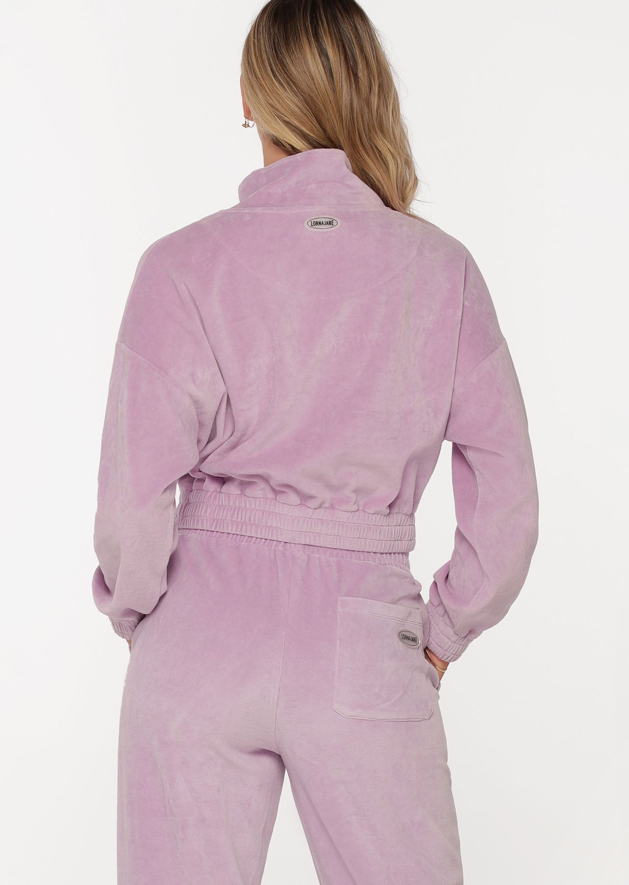 Lorna Jane R & R Velour Quarter Zip Sweat - Pale Violet
