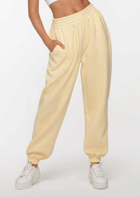 Lorna Jane R & R Varsity Track Pants - Buttermilk