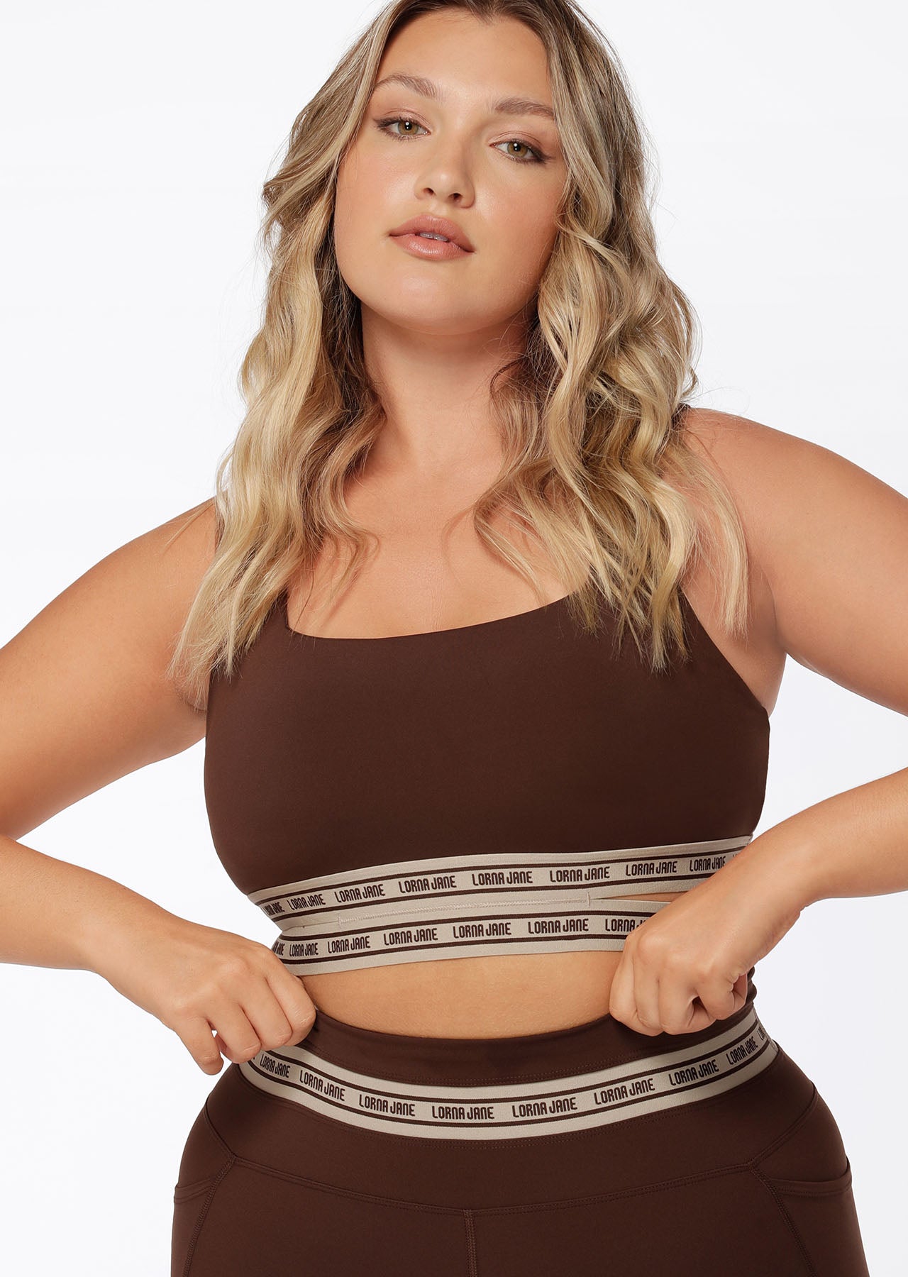 Lorna Jane Raceway Sports Bra - Espresso