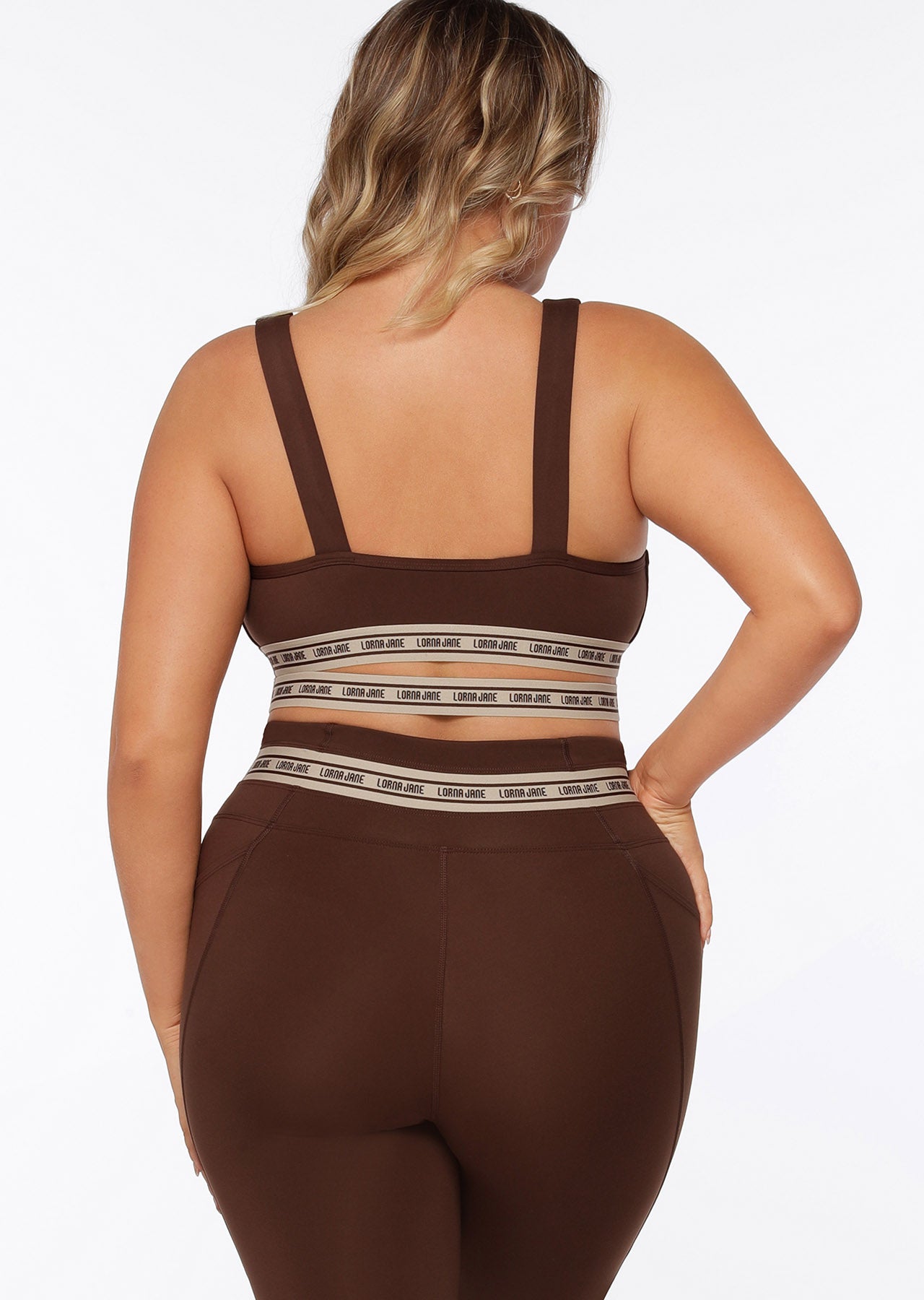 Lorna Jane Raceway Sports Bra - Espresso