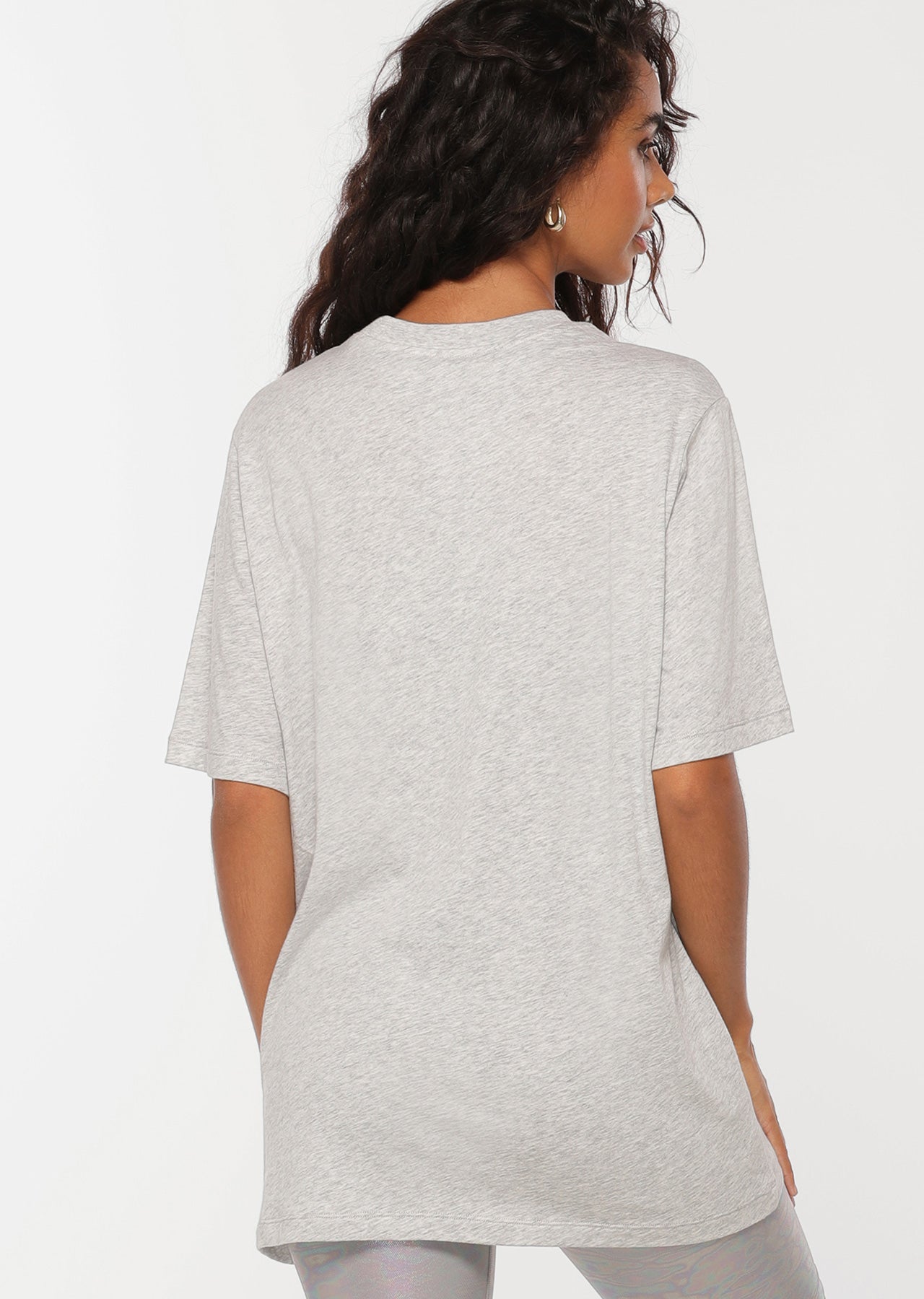 Lorna Jane Raceway Tee - Light Grey Marl
