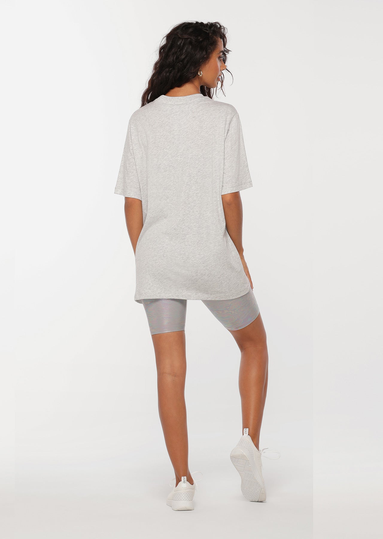Lorna Jane Raceway Tee - Light Grey Marl