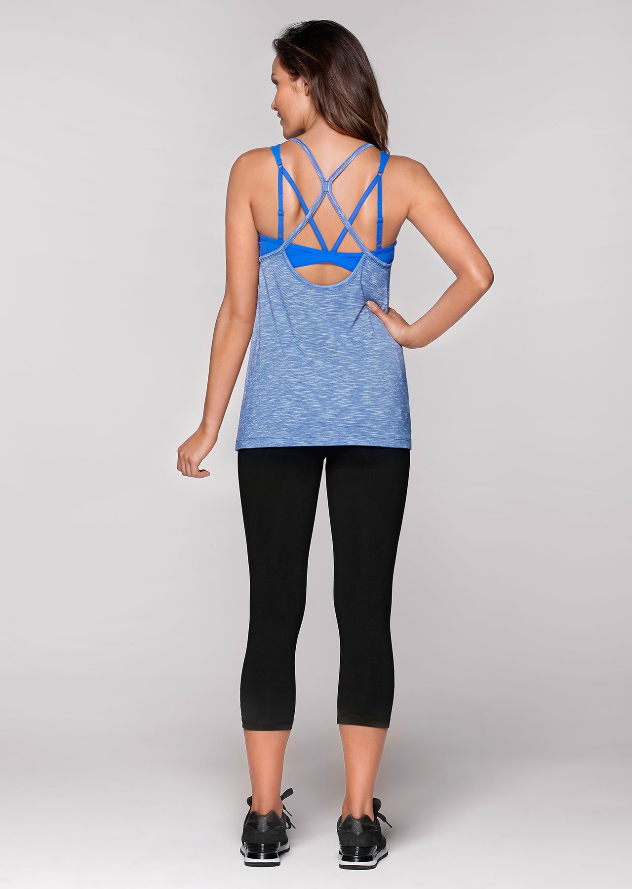 Lorna Jane Radah Tank - Azure Blue Marl
