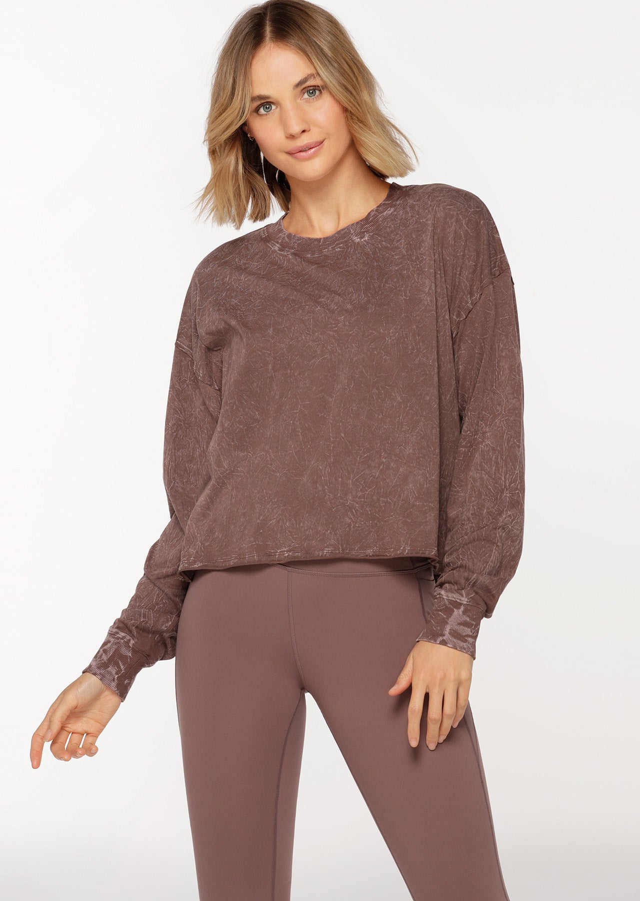 Lorna Jane Radiate Long Sleeve Tee - Washed Stone