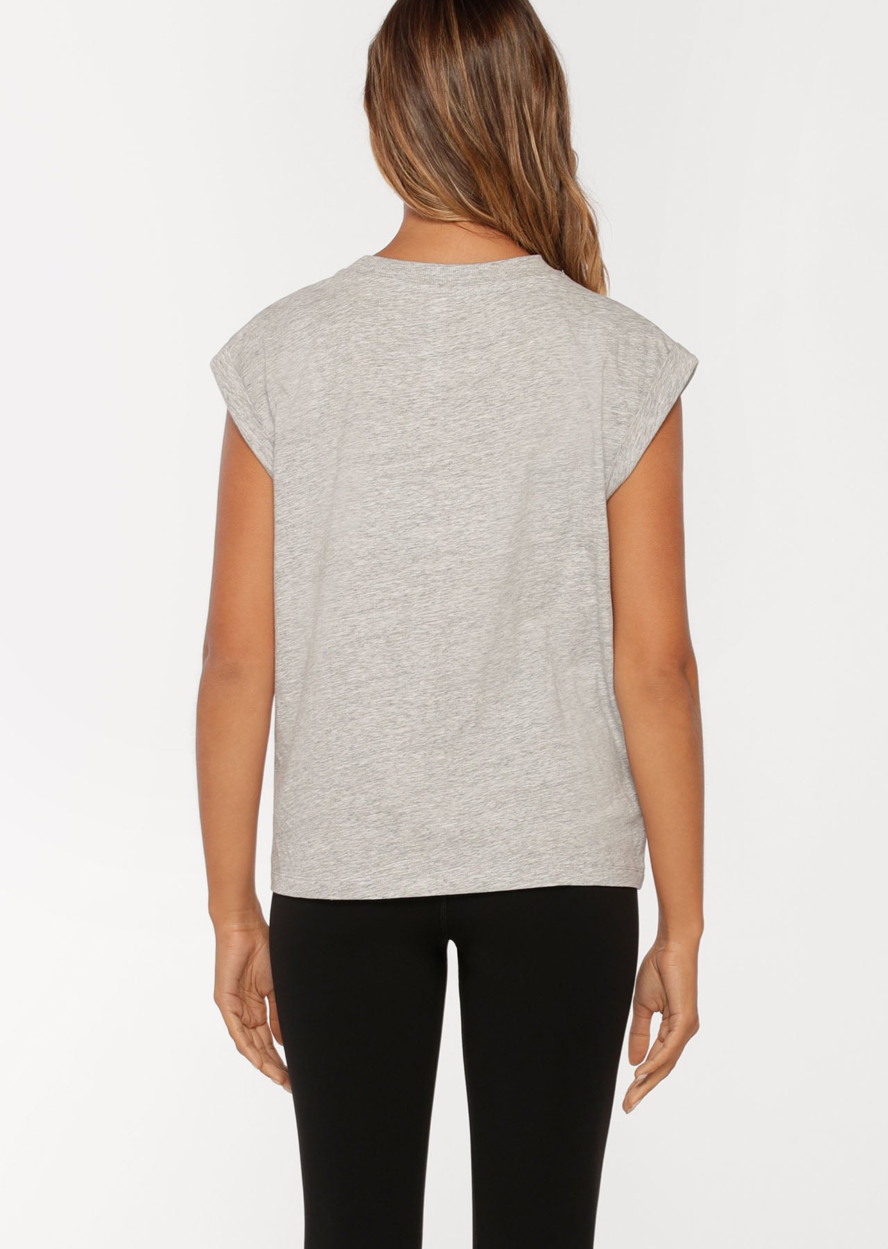 Lorna Jane Rally Tank - Light Grey Marl
