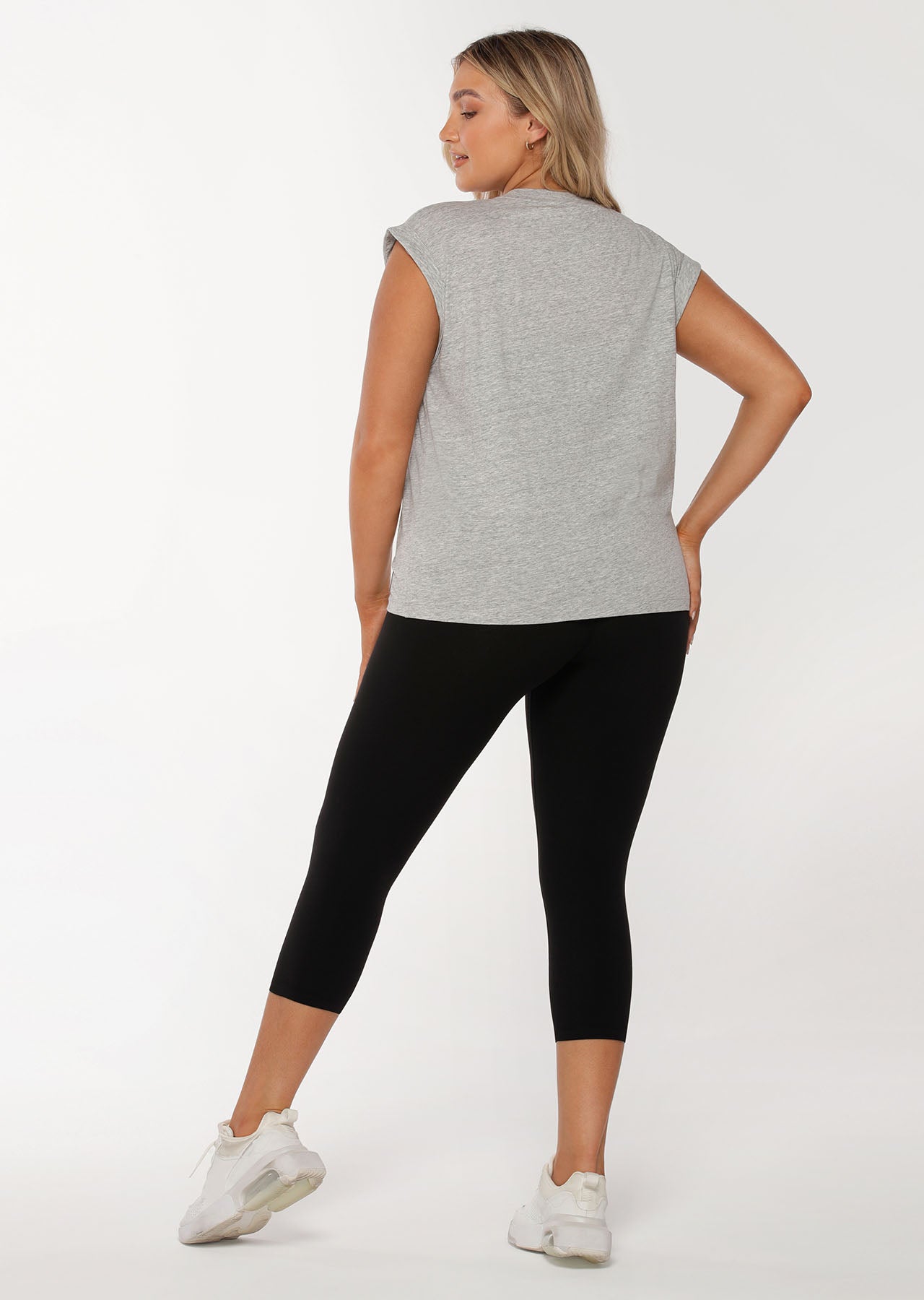 Lorna Jane Rally Tank - Light Grey Marl