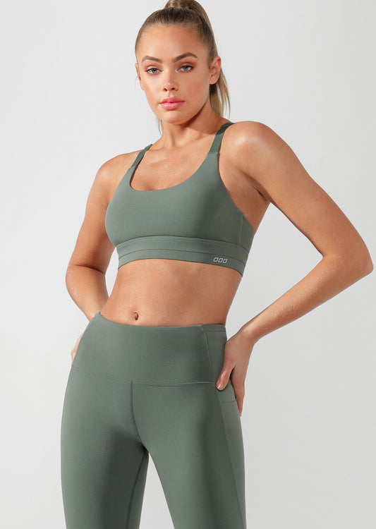 Lorna Jane Rebound Sports Bra - Military