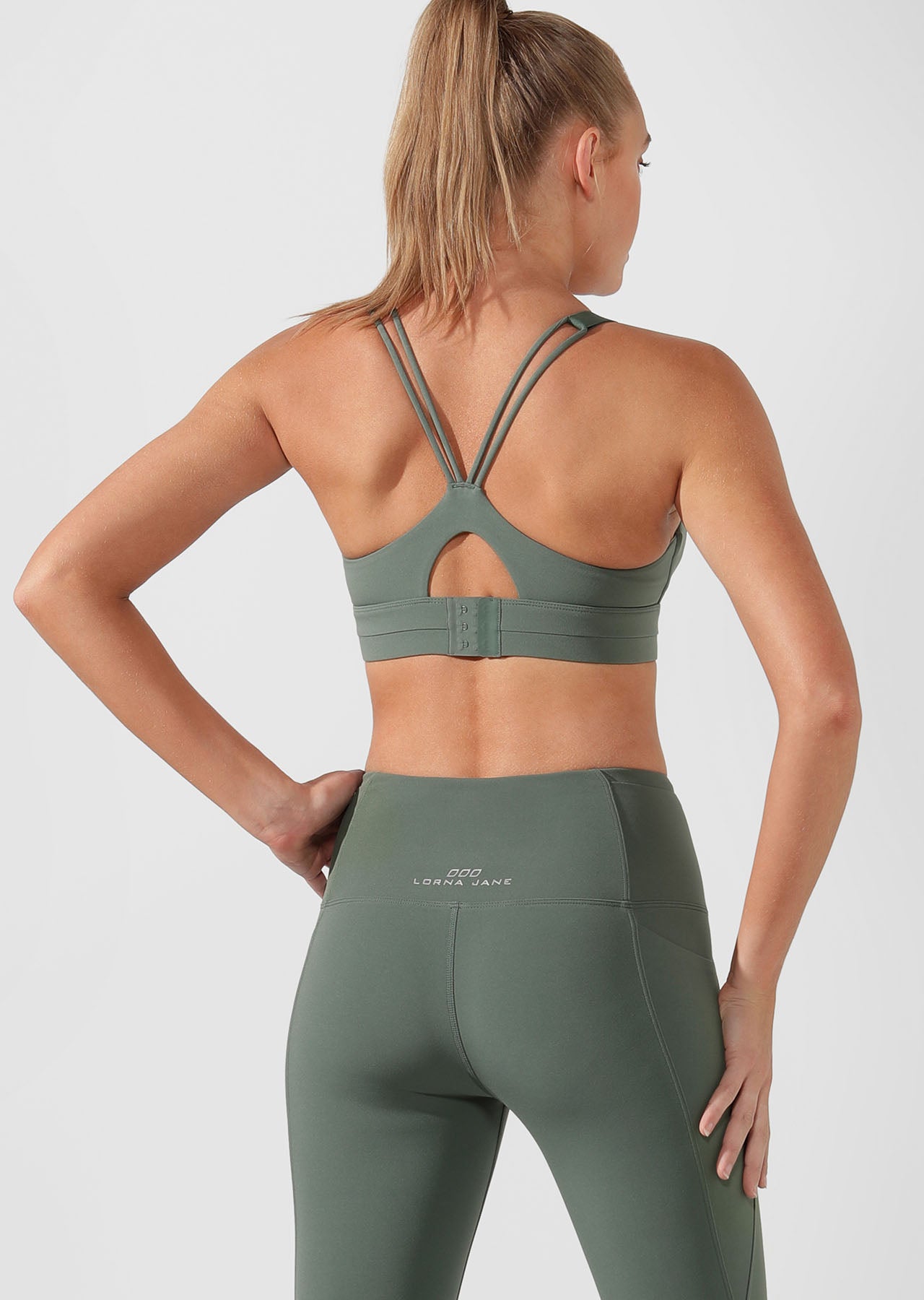 Lorna Jane Rebound Sports Bra - Military