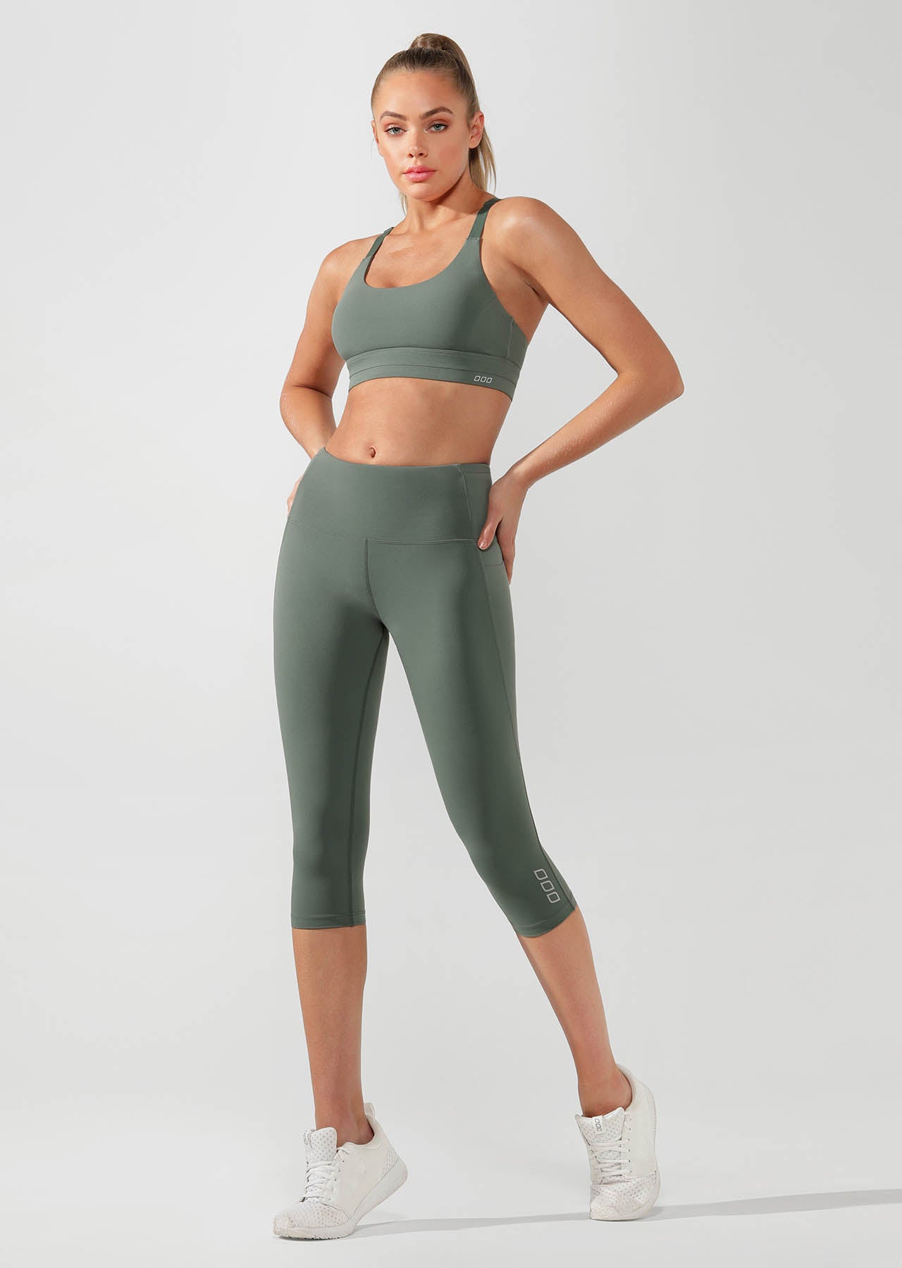 Lorna Jane Rebound Sports Bra - Military
