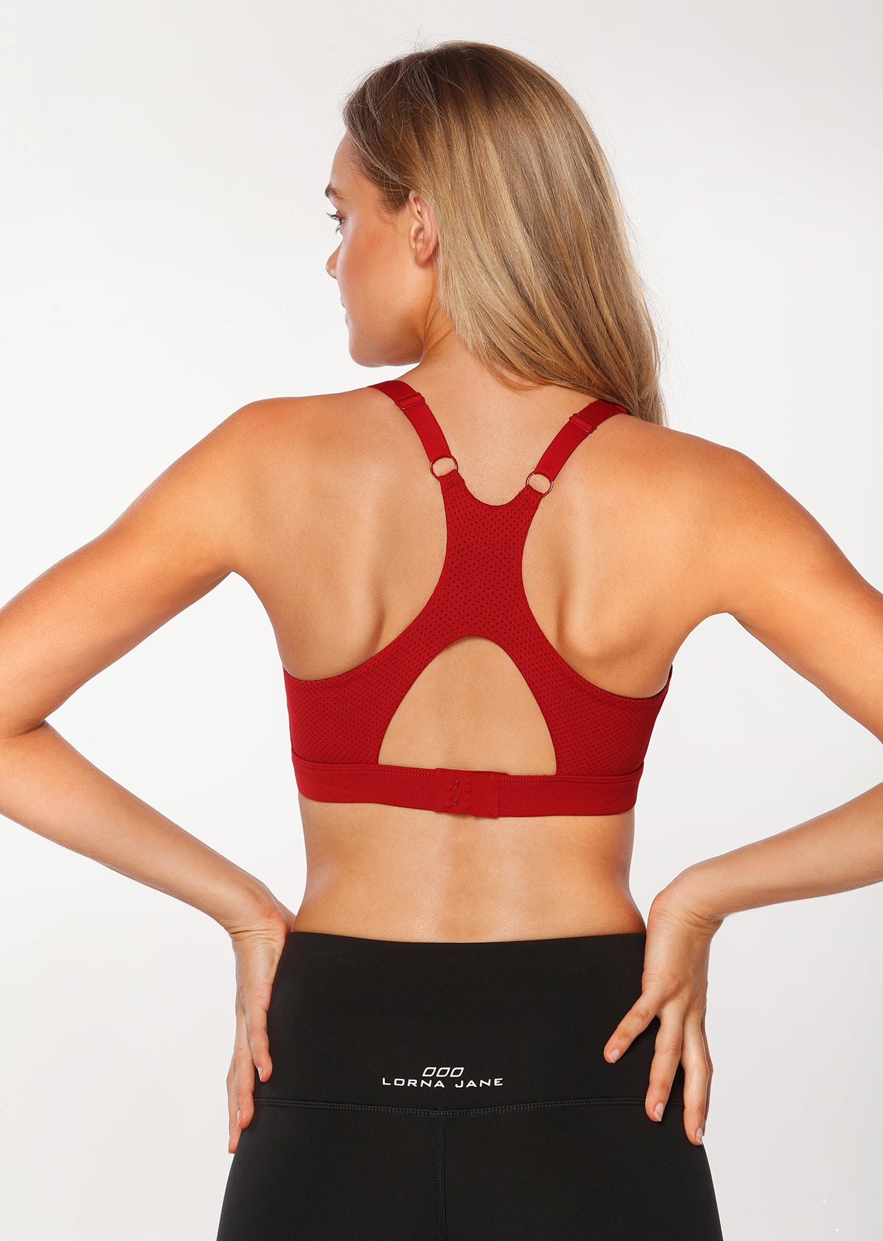 Lorna Jane Reflex Sports Bra - Dark Red