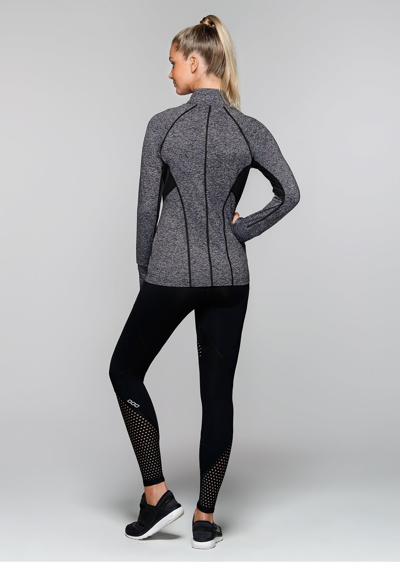 Lorna Jane Reign Active Zip Through - Black Marl