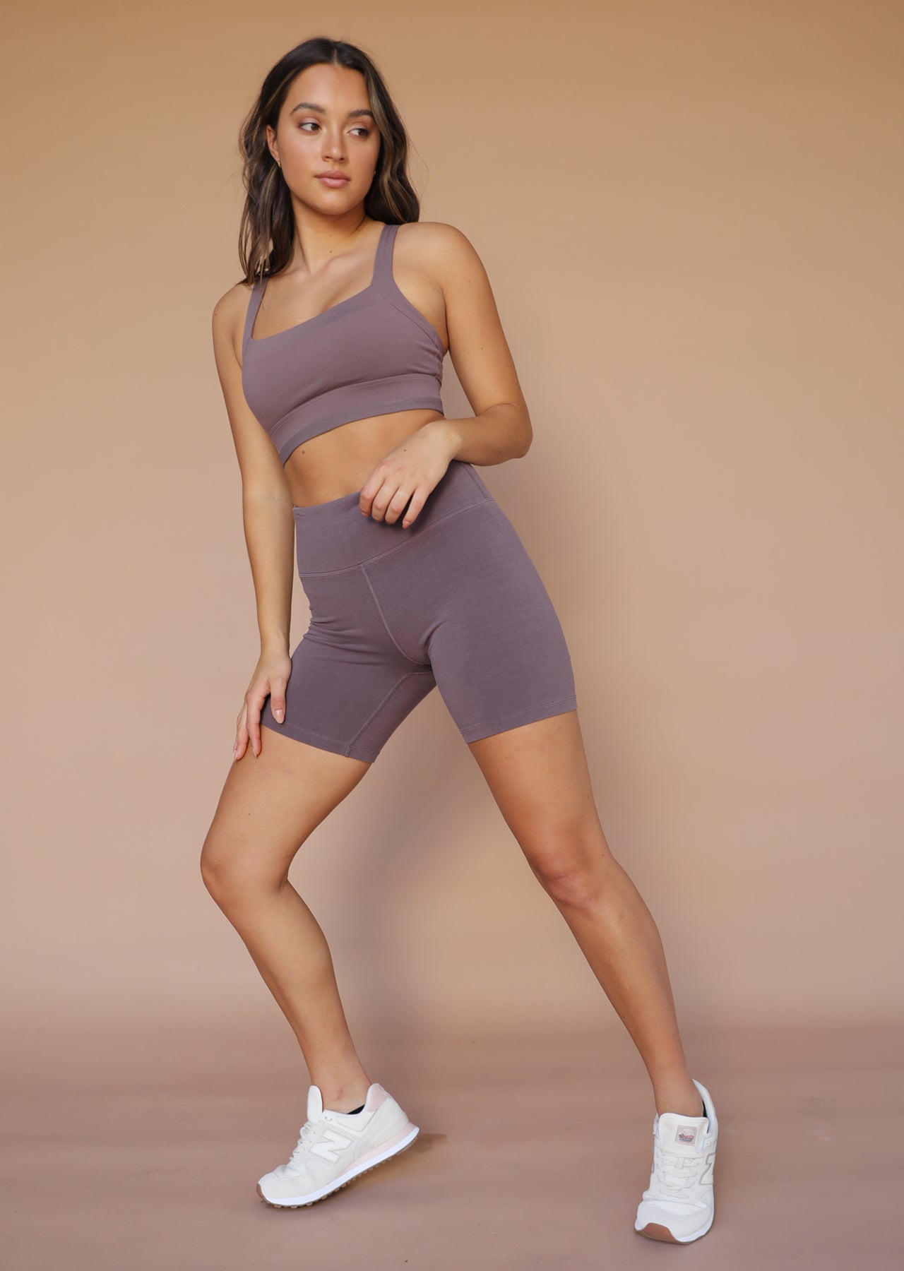 Lorna Jane Relaxed Bike Shorts - Stone