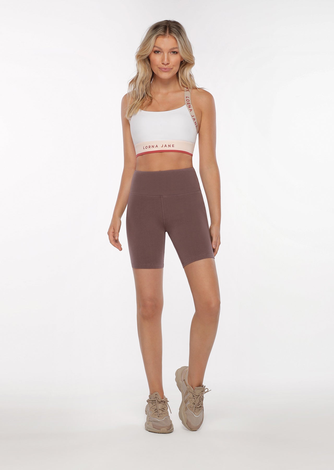 Lorna Jane Relaxed Bike Shorts - Stone