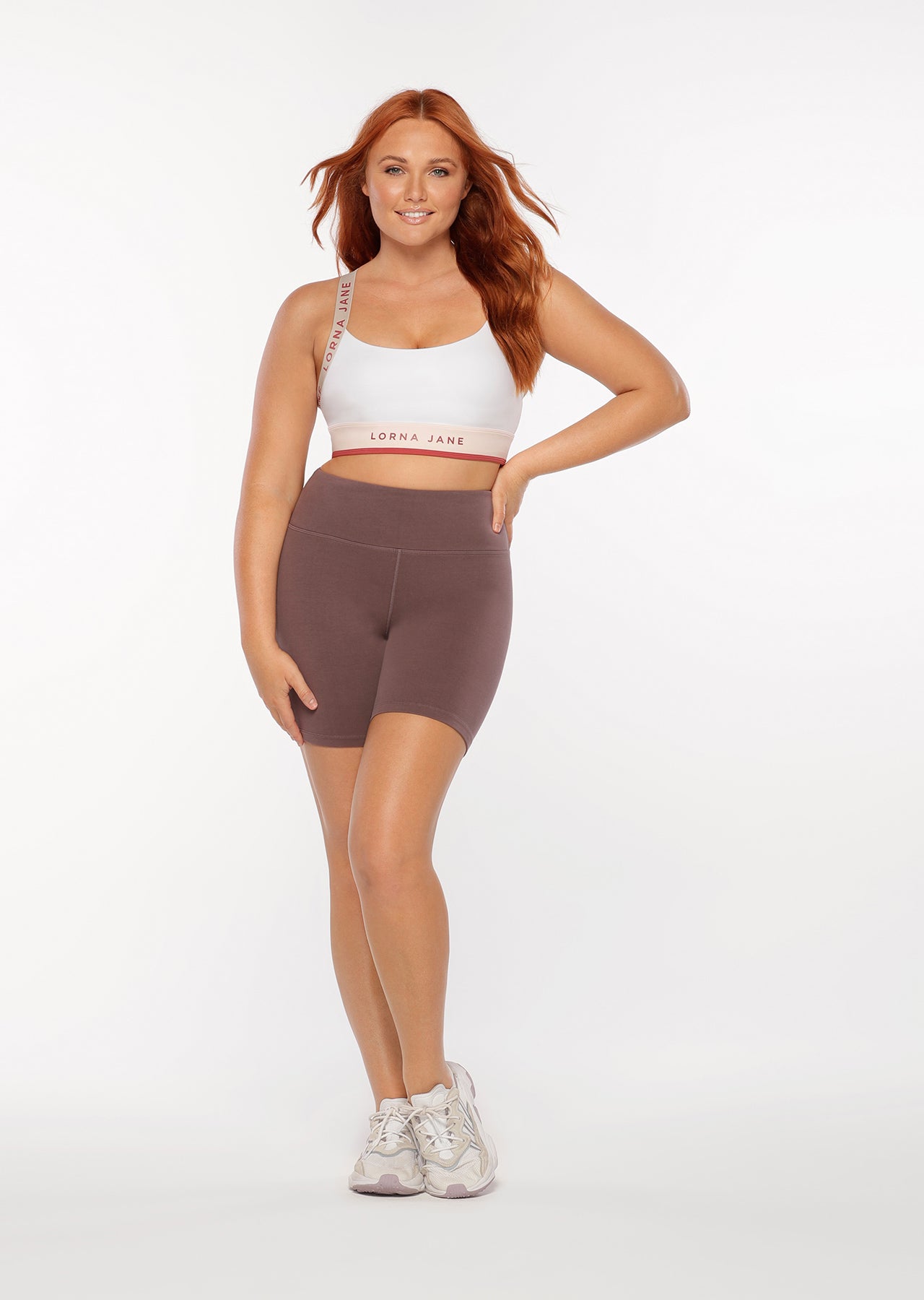 Lorna Jane Relaxed Bike Shorts - Stone