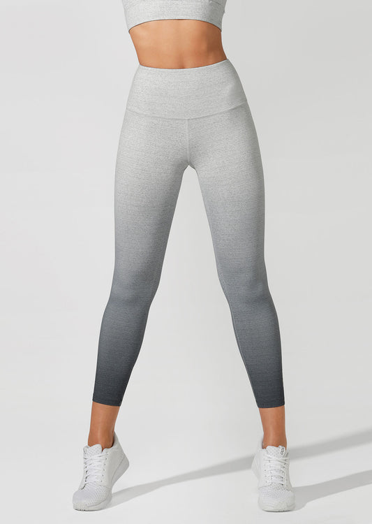 Lorna Jane Renew Core Ombre Ankle Biter Tight - Pale Grey Marl Ombre