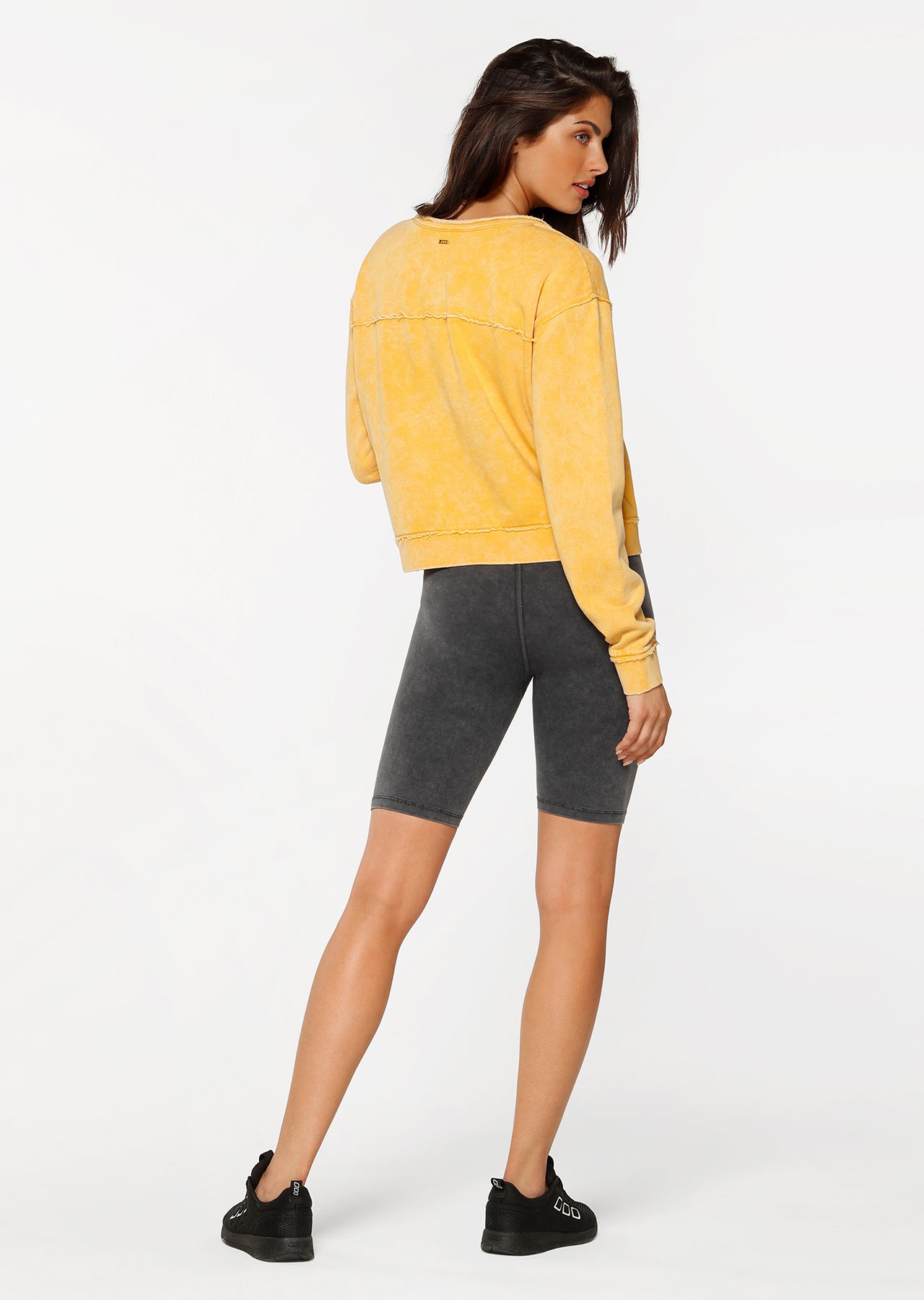 Lorna Jane Reset Cropped Sweat - Light Turmeric