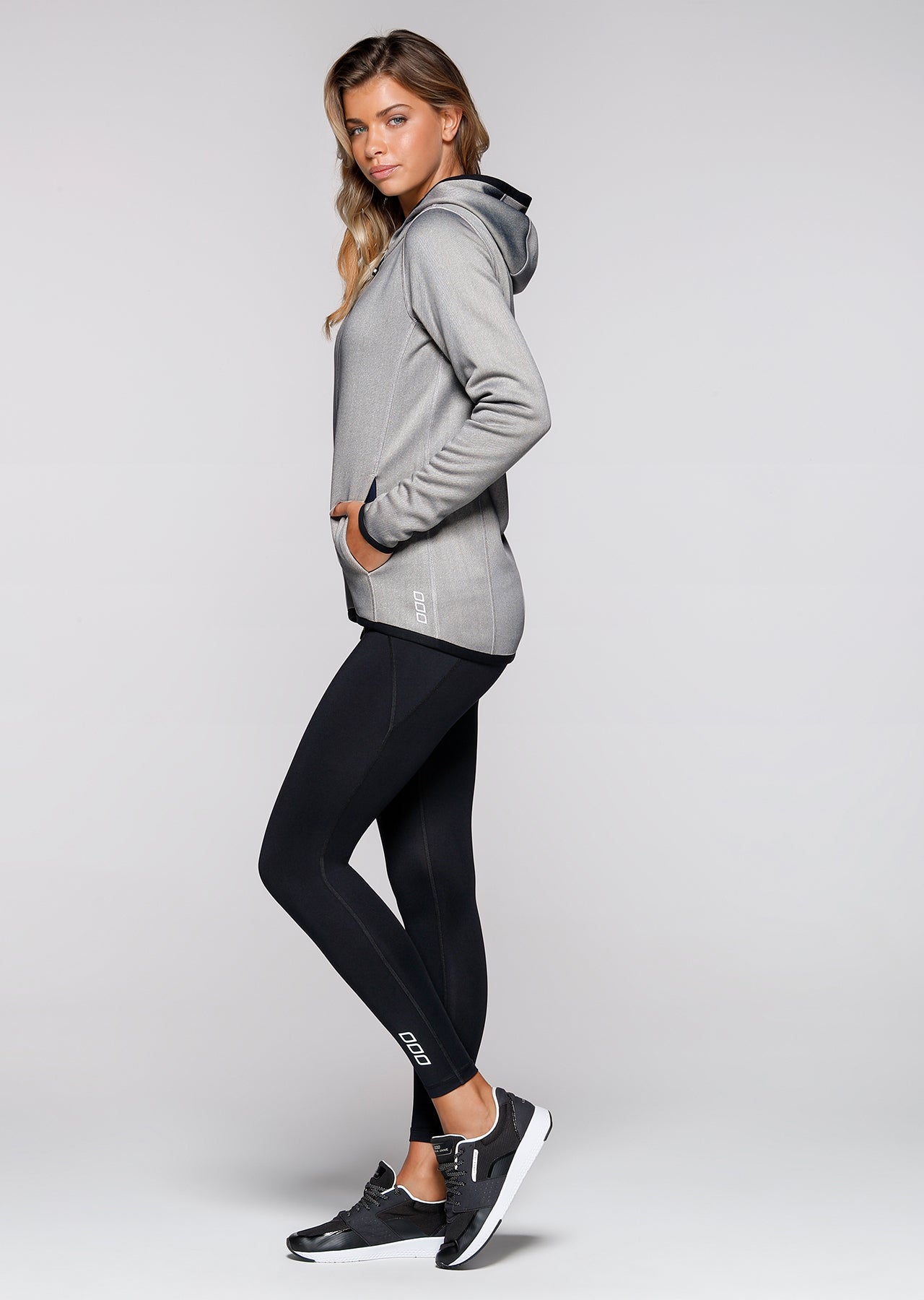 Lorna Jane Response Active Hoodie - Light Grey Marl