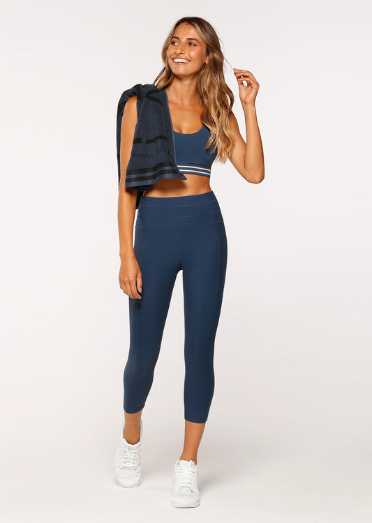 Lorna Jane Rest Later Sweat Towel - Black/Pebble Blue