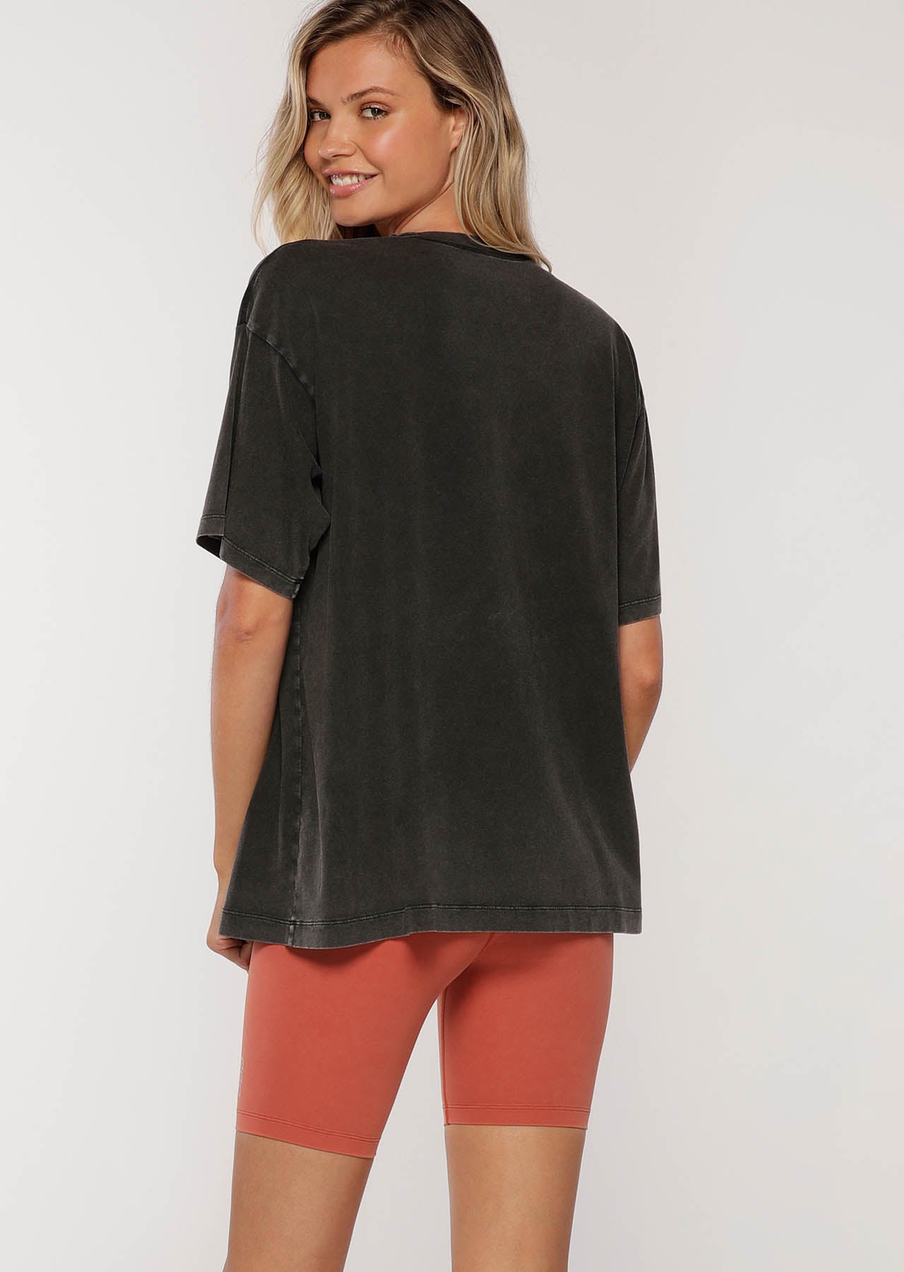 Lorna Jane Retro Classic Oversized Tee - Black