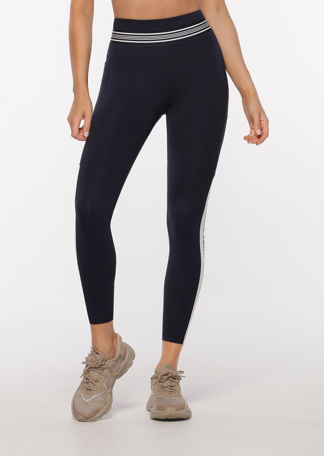Lorna Jane Retro Collegiate Full Length Leggings - French Navy