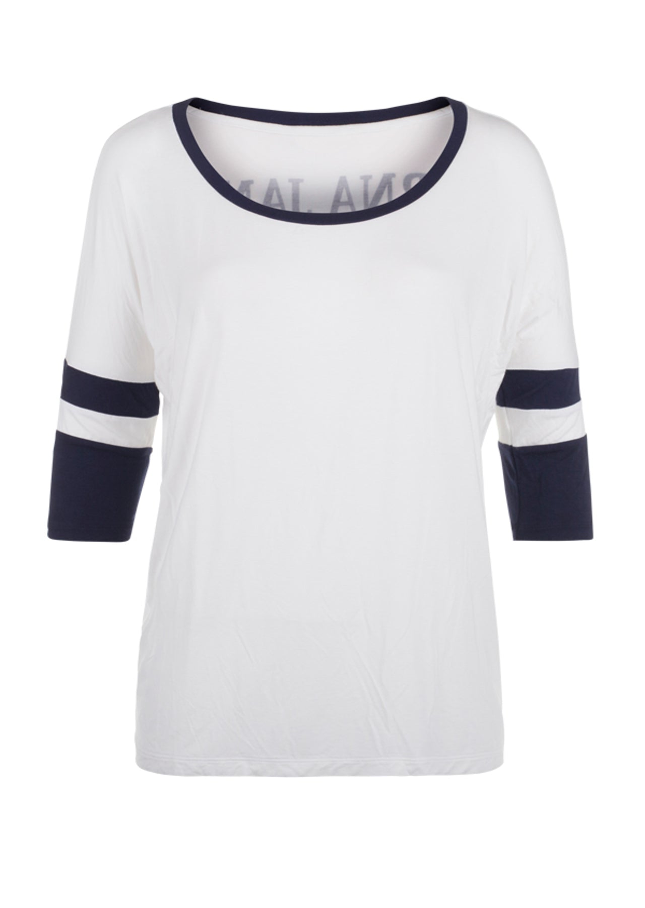 Lorna Jane Retro LJ Cropped Slv Top - White