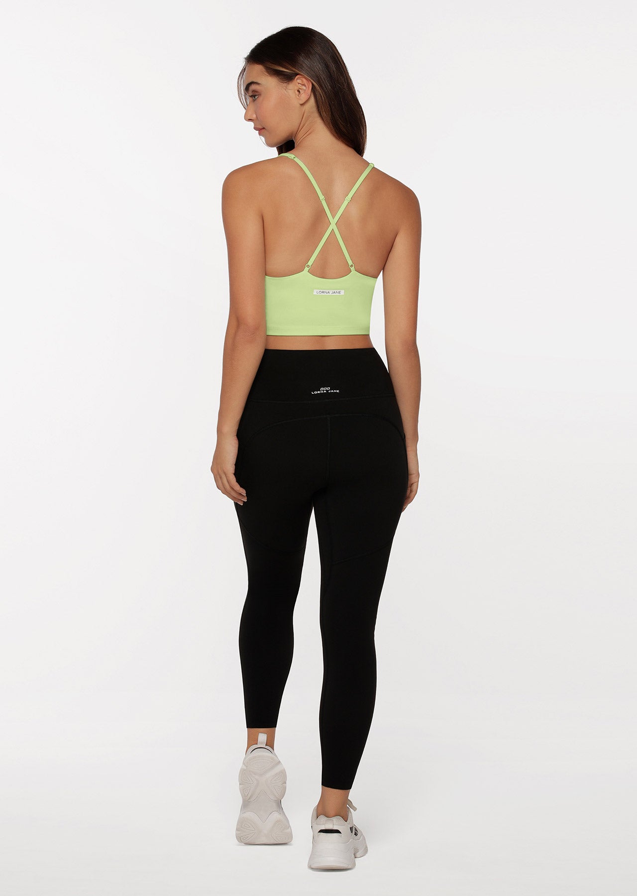 Lorna Jane Rewind Tank/Bra Combo - Soft Lime
