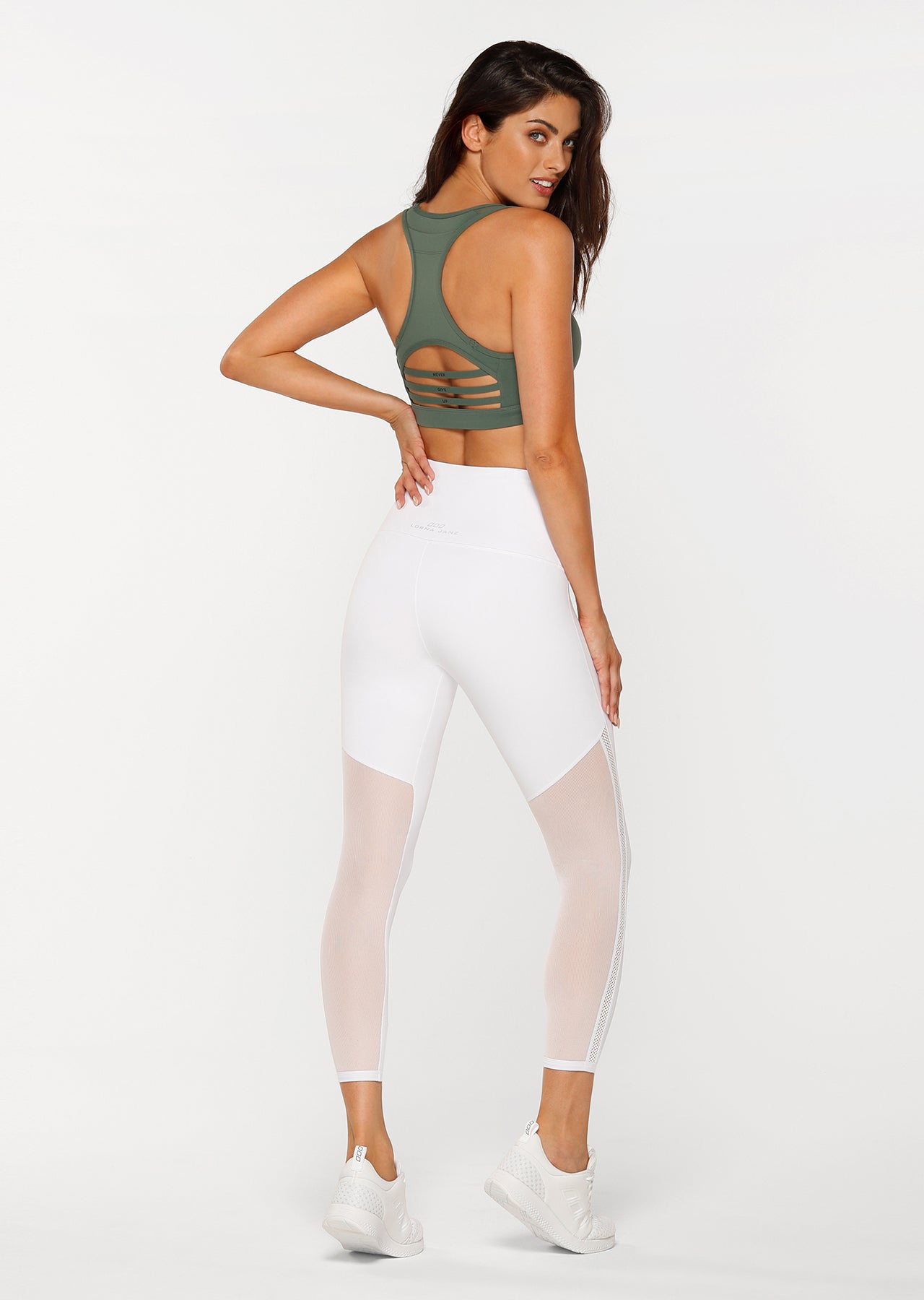 Lorna Jane Rhythm Booty Ankle Biter Tight - White